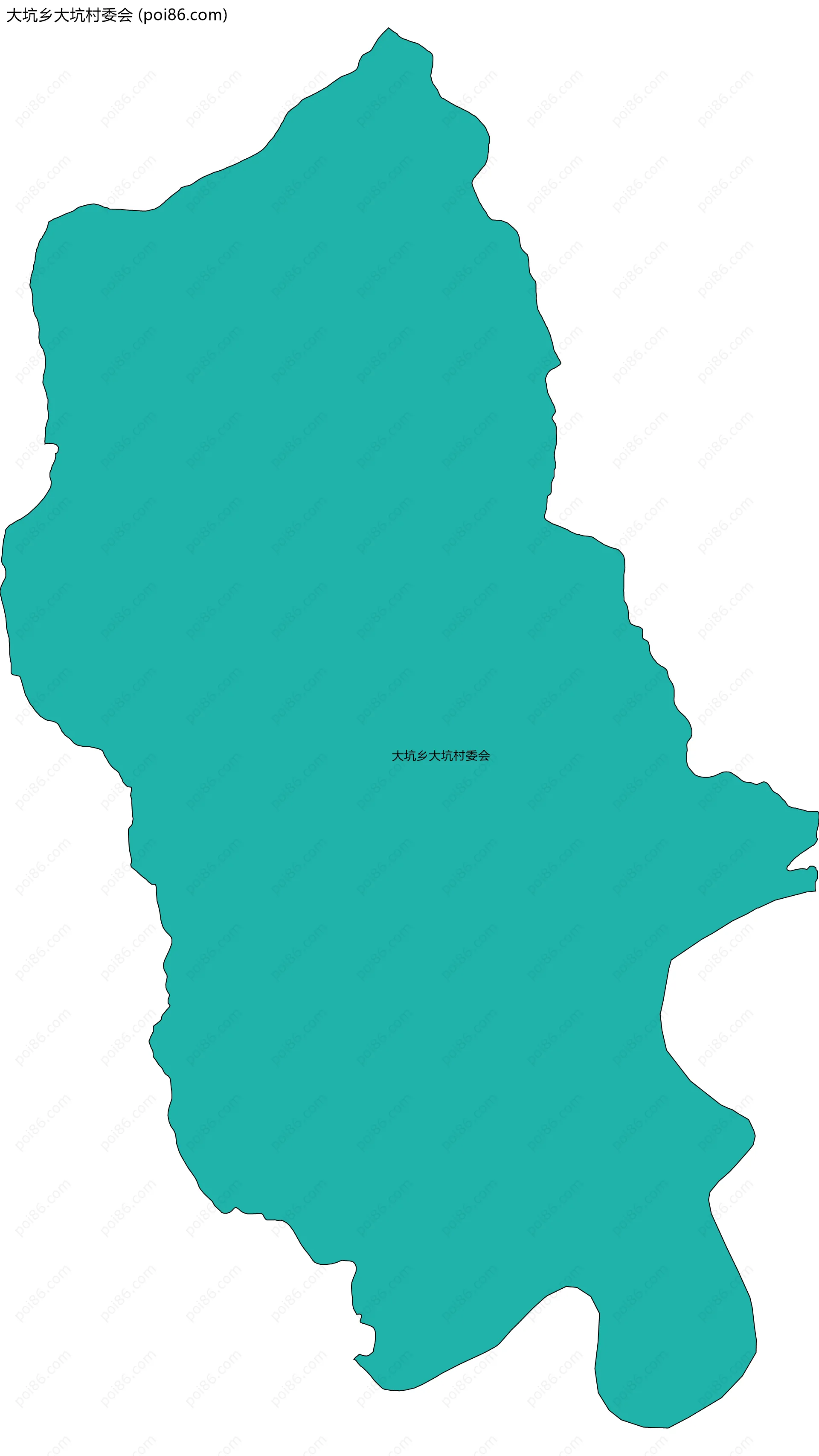 大坑乡大坑村委会边界地图