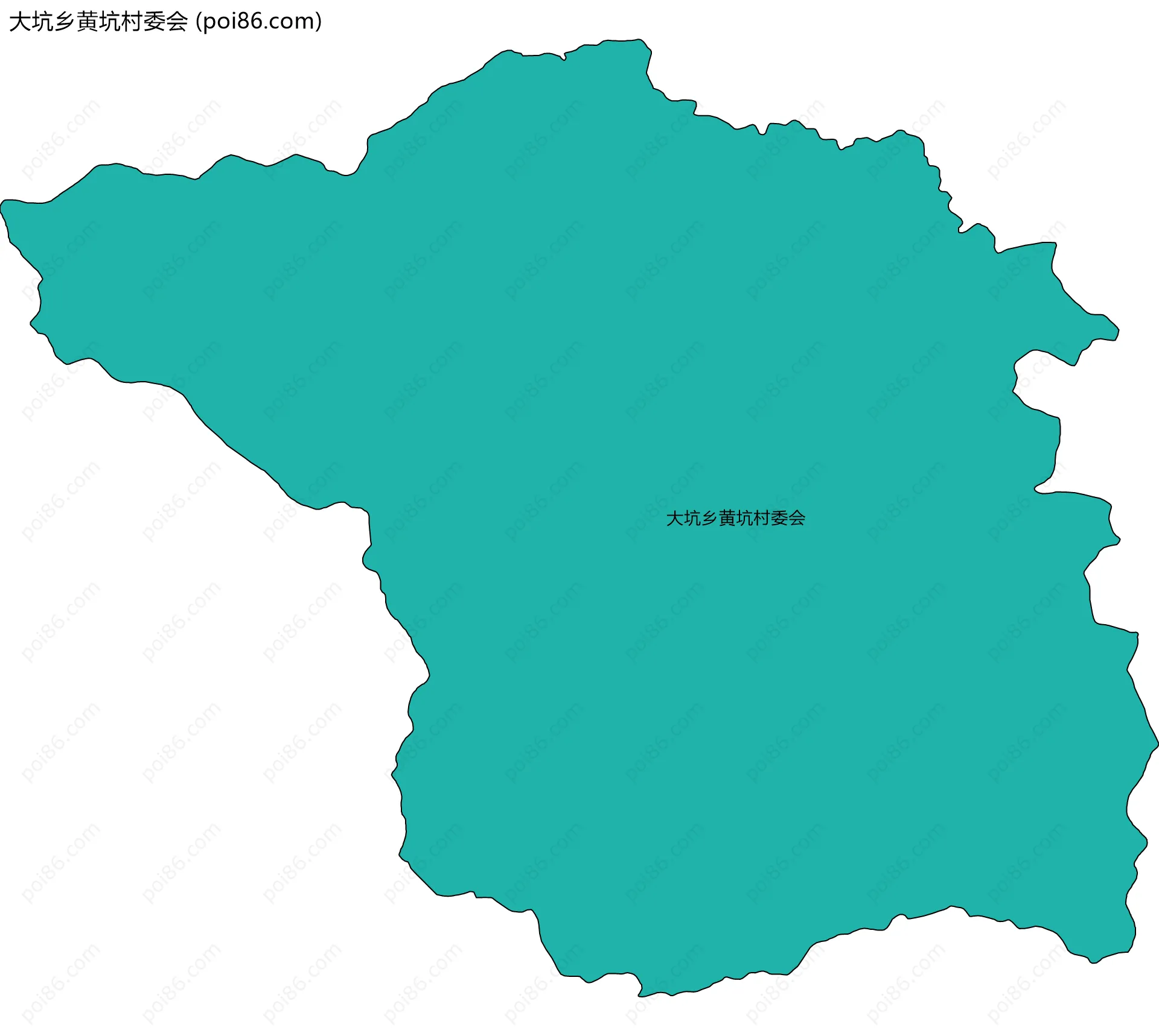 大坑乡黄坑村委会边界地图