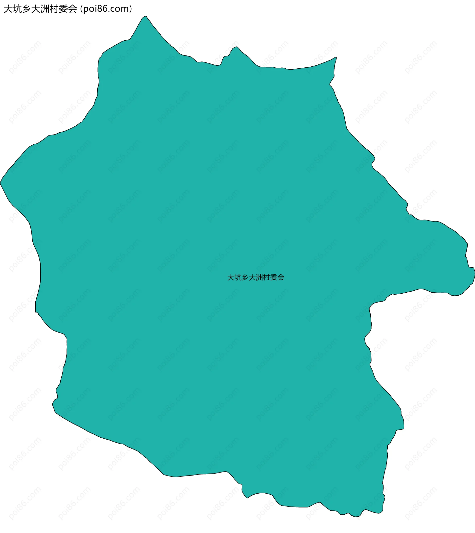 大坑乡大洲村委会边界地图