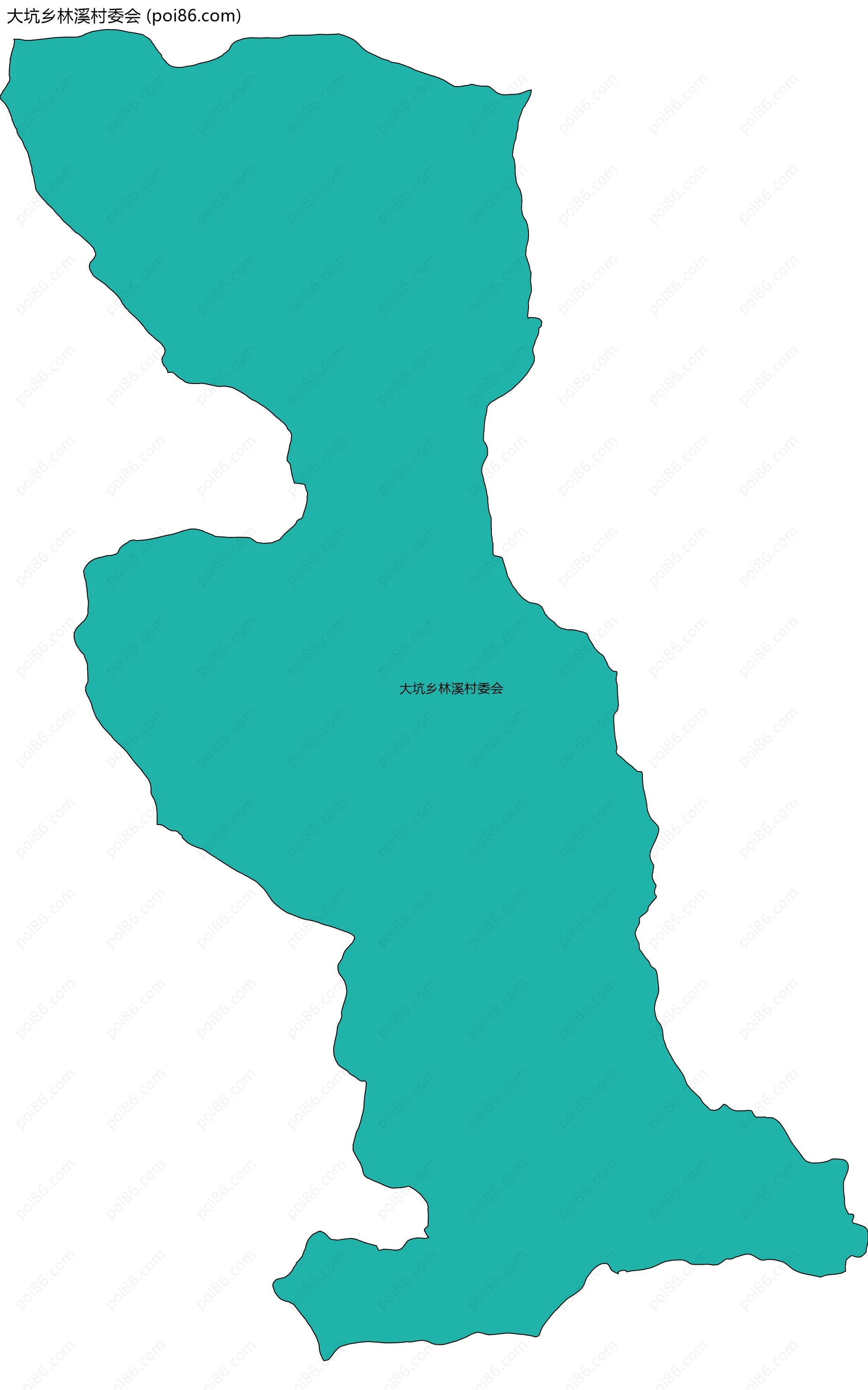 大坑乡林溪村委会边界地图