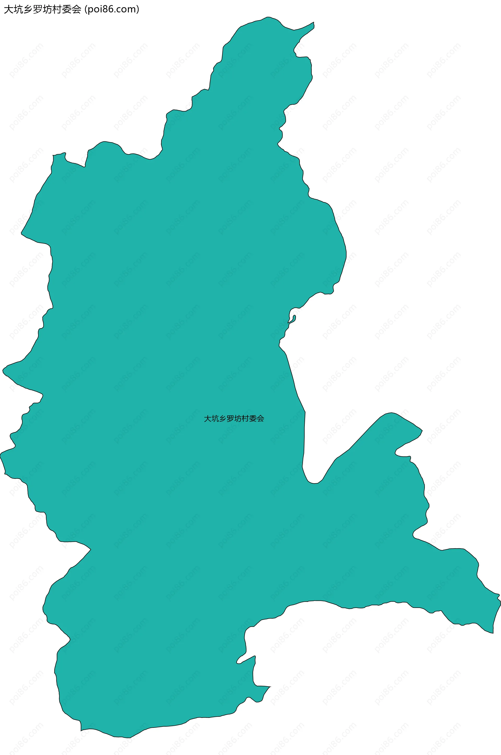 大坑乡罗坊村委会边界地图