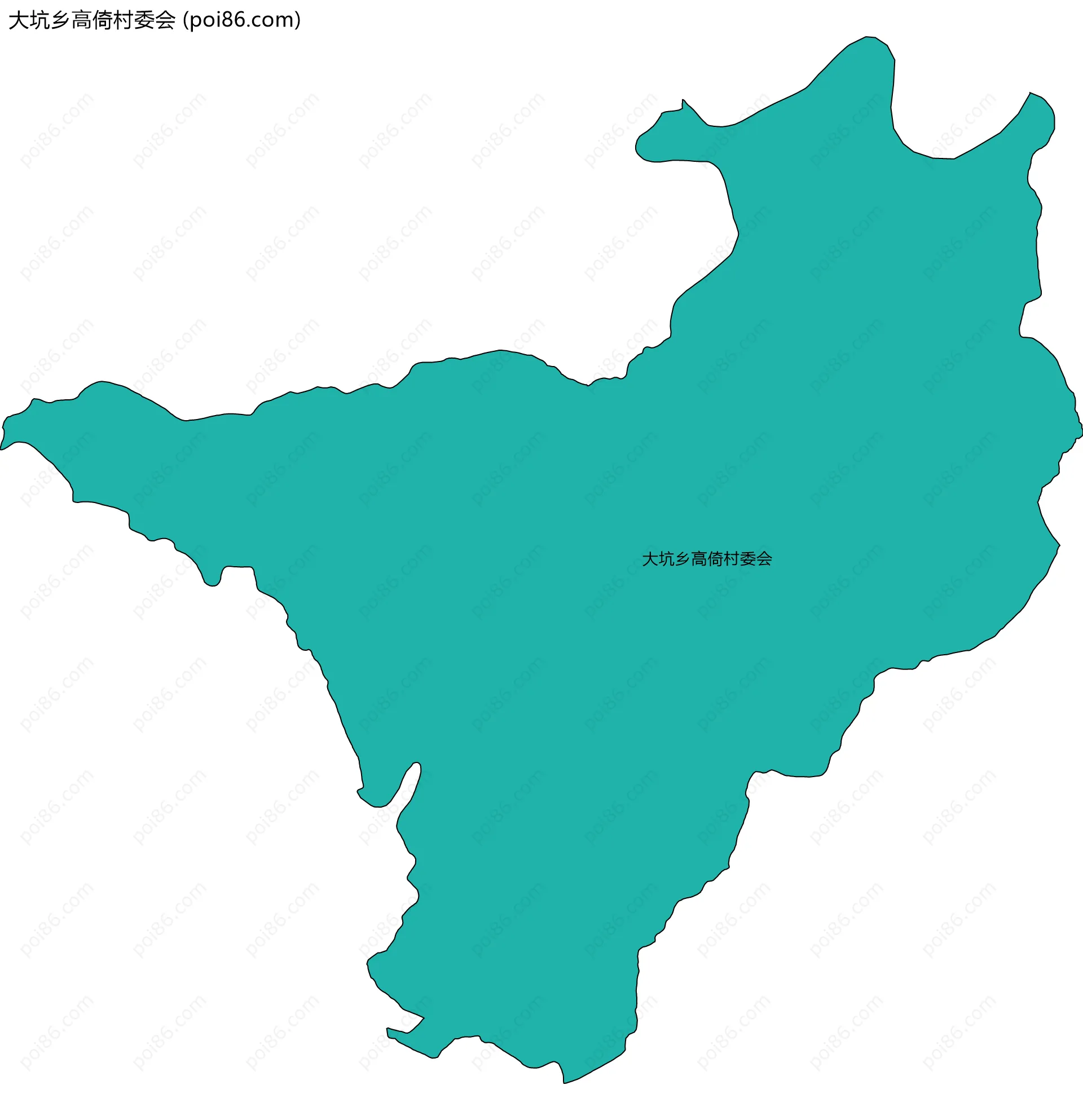 大坑乡高倚村委会边界地图