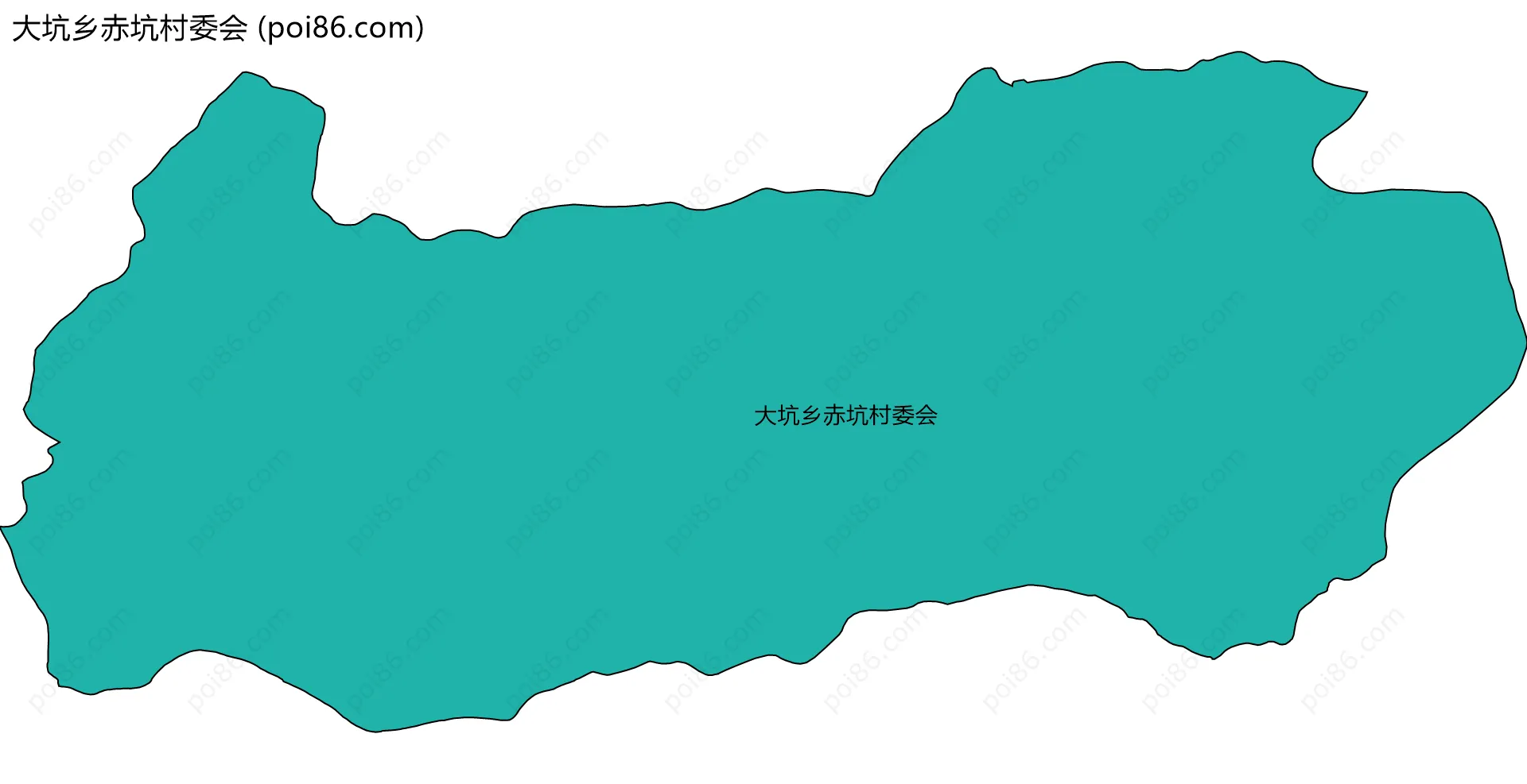 大坑乡赤坑村委会边界地图