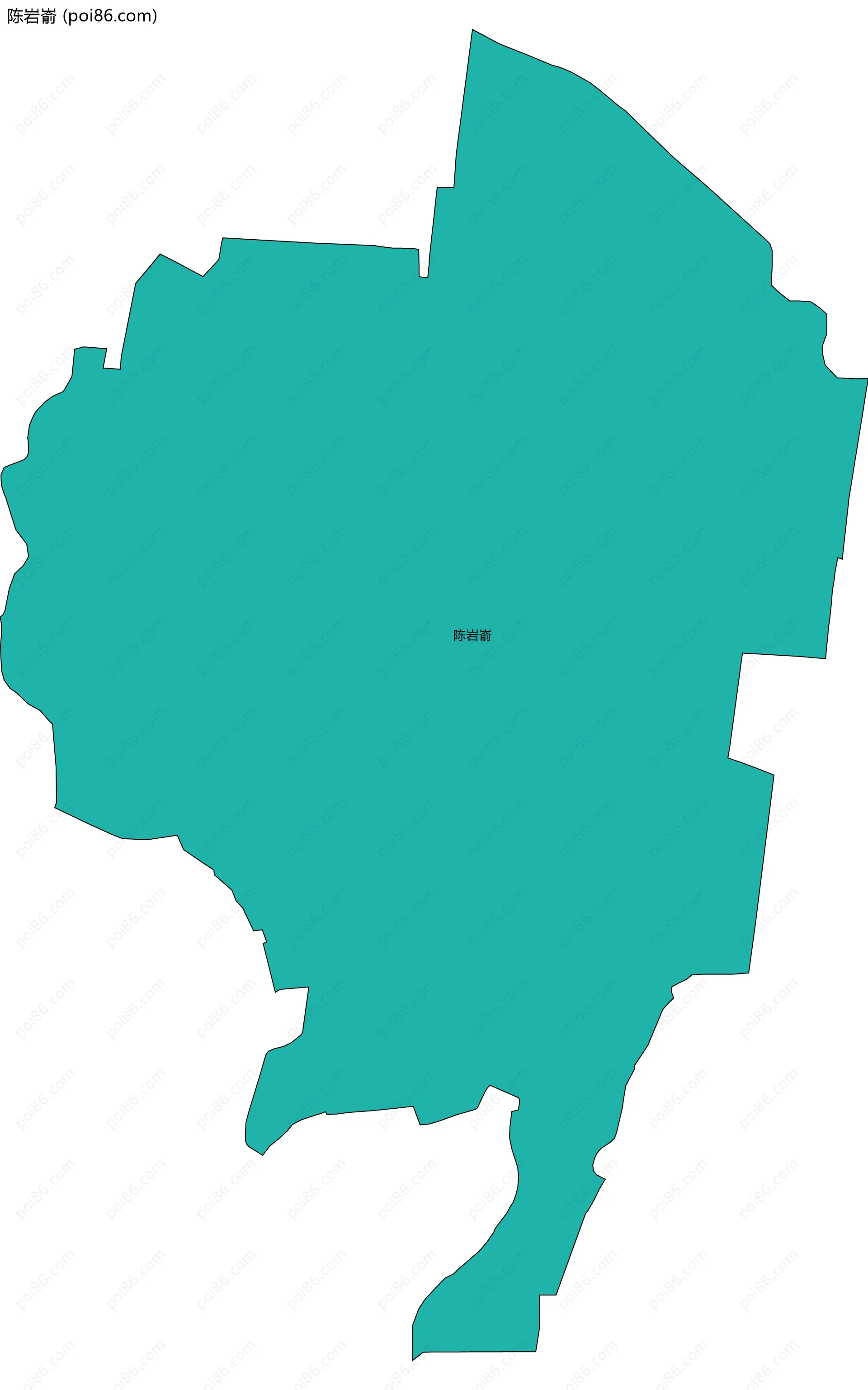 陈岩嵛边界地图