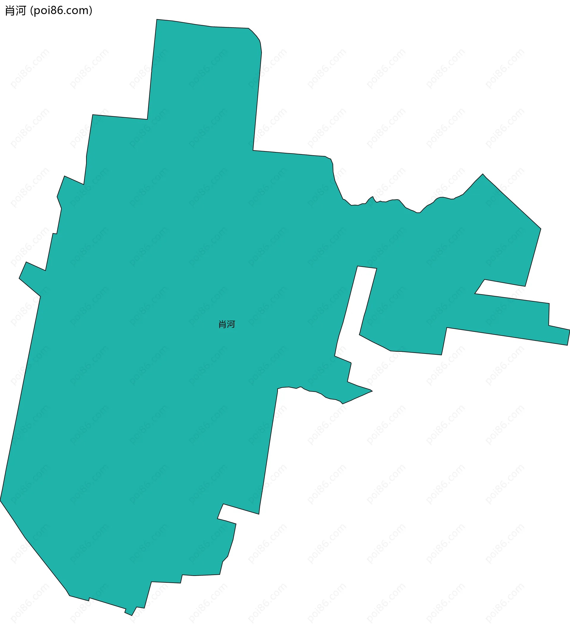 肖河边界地图
