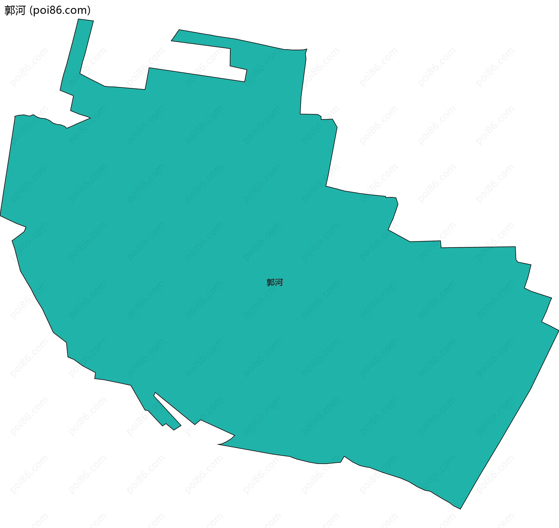 郭河边界地图