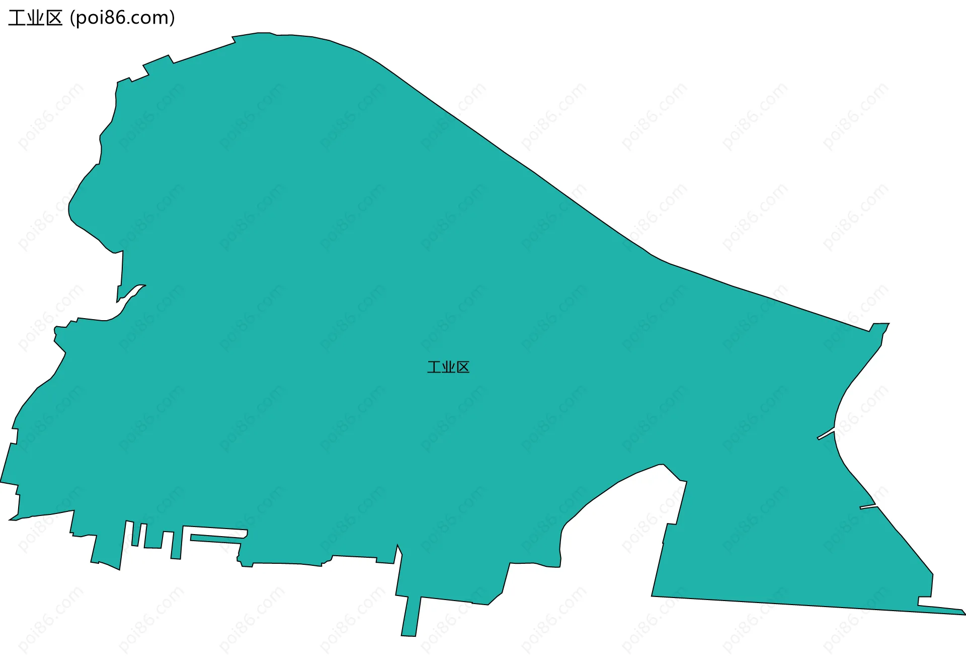 工业区边界地图