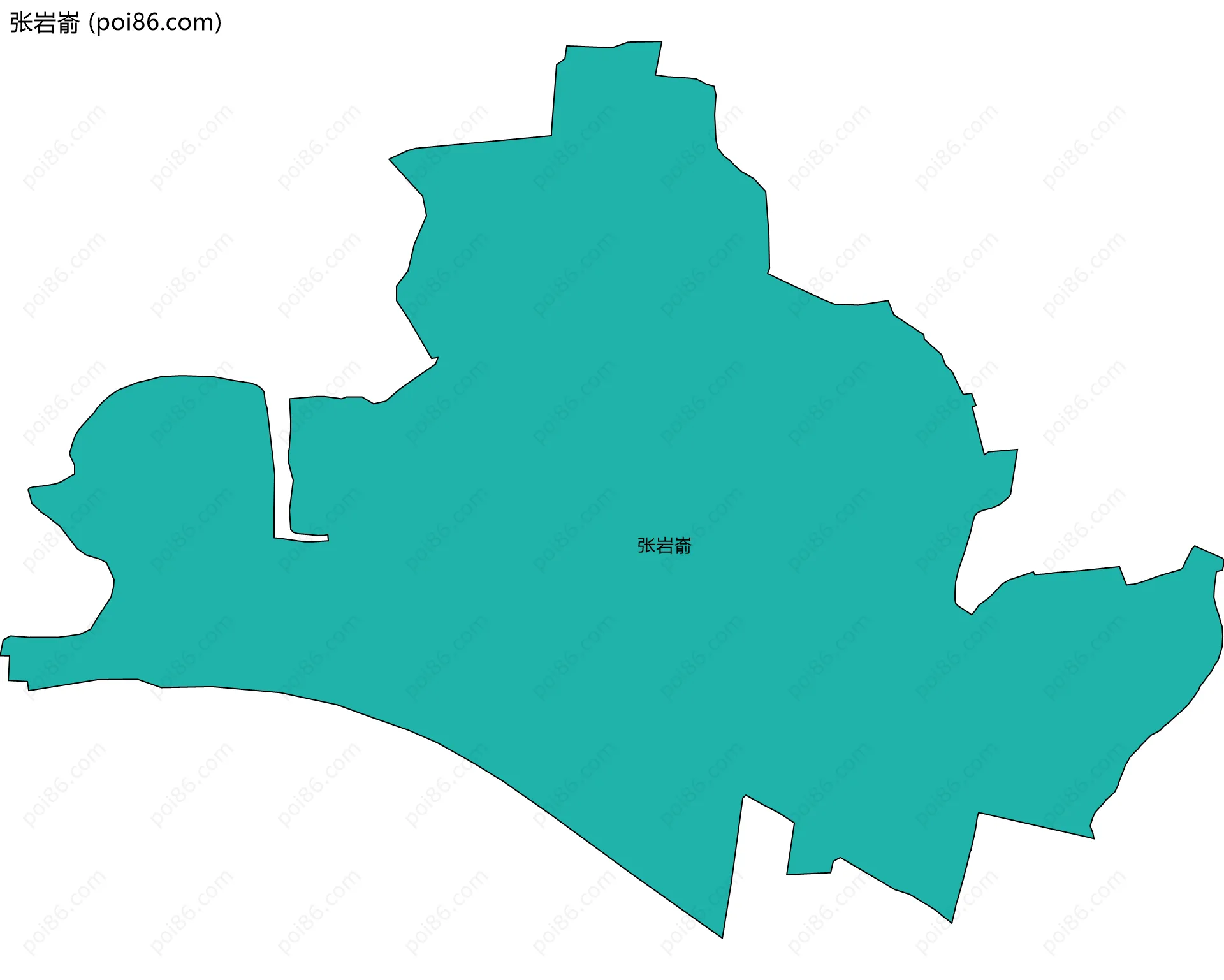张岩嵛边界地图