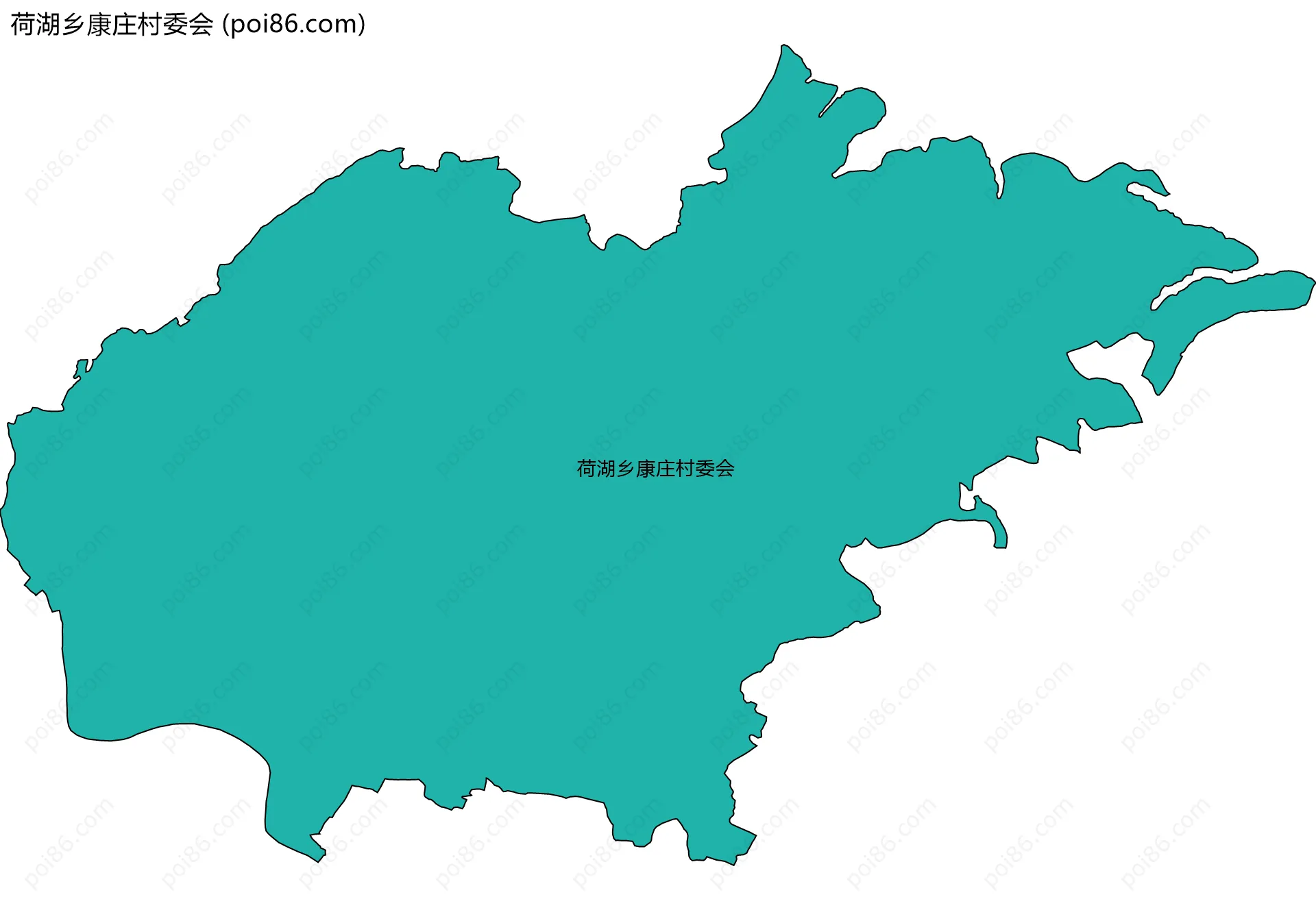 荷湖乡康庄村委会边界地图
