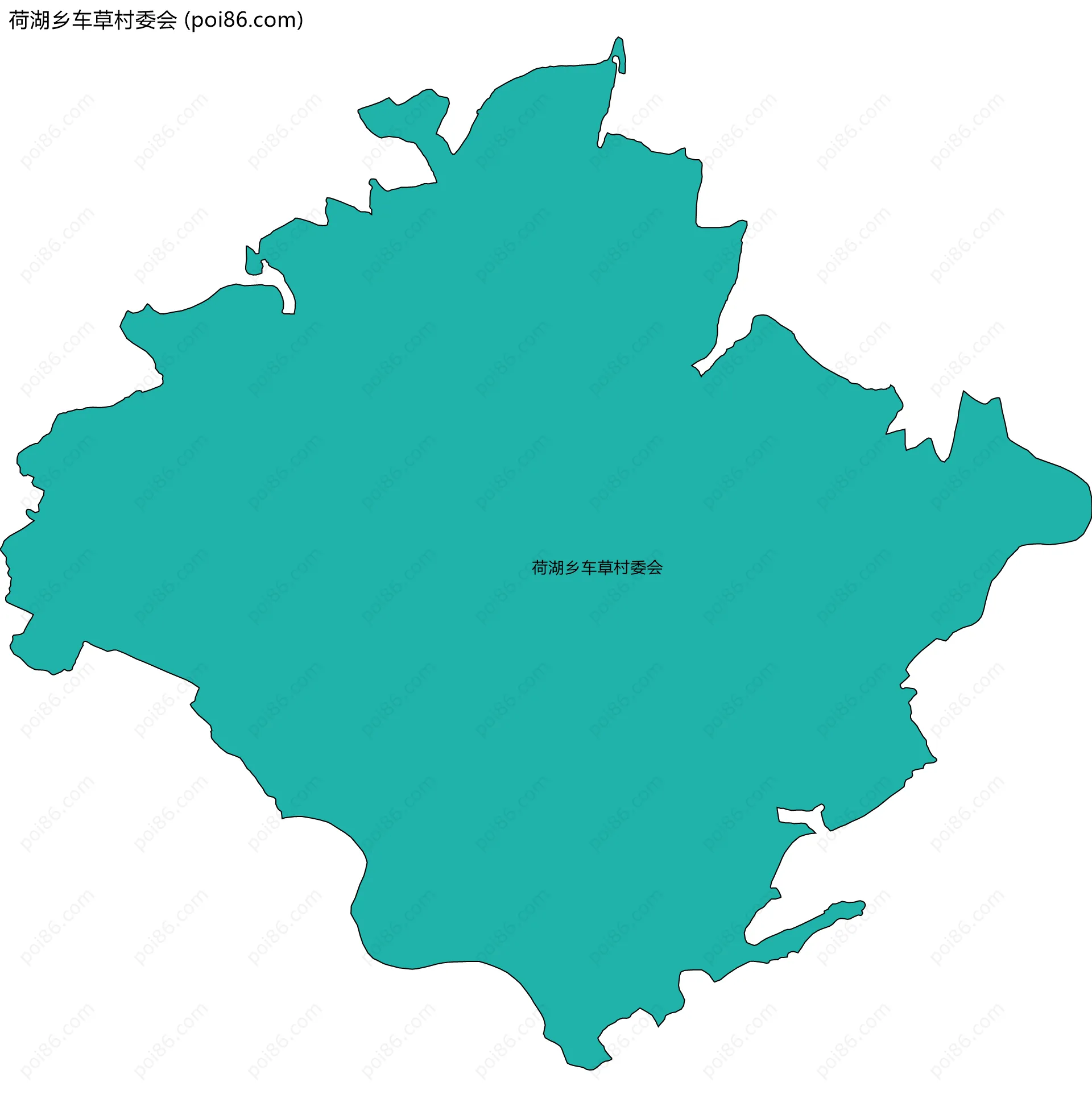 荷湖乡车草村委会边界地图