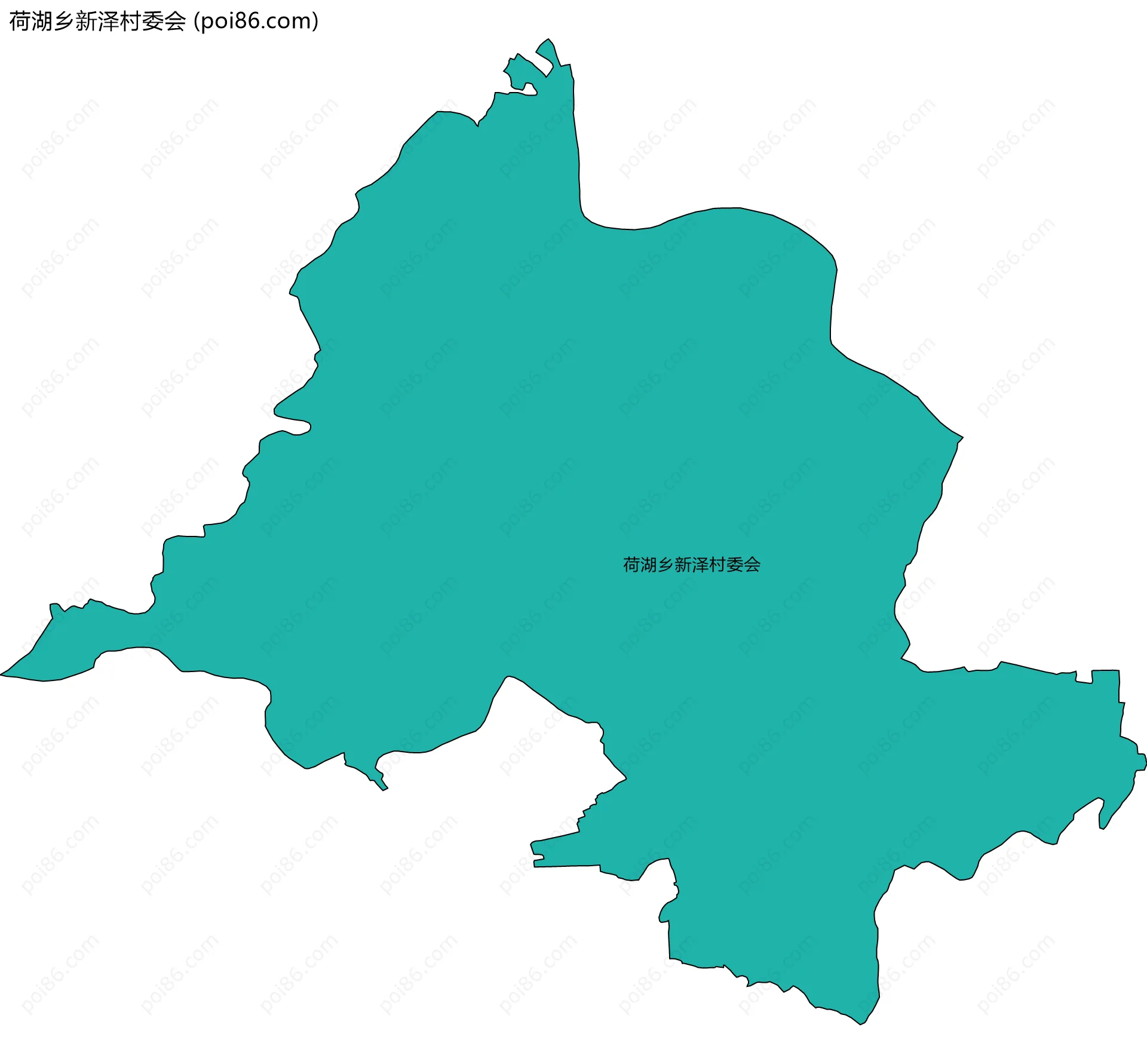 荷湖乡新泽村委会边界地图