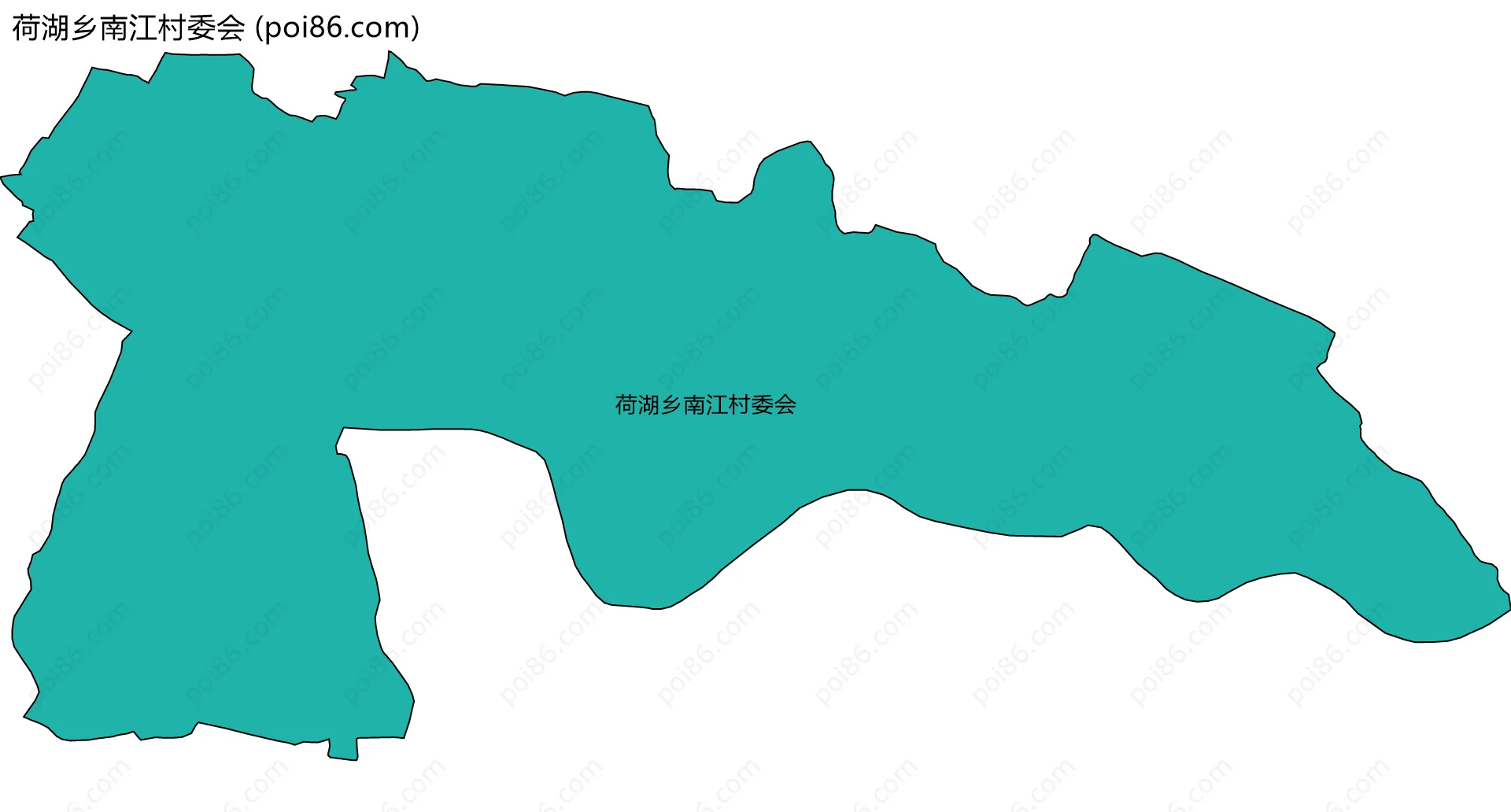荷湖乡南江村委会边界地图