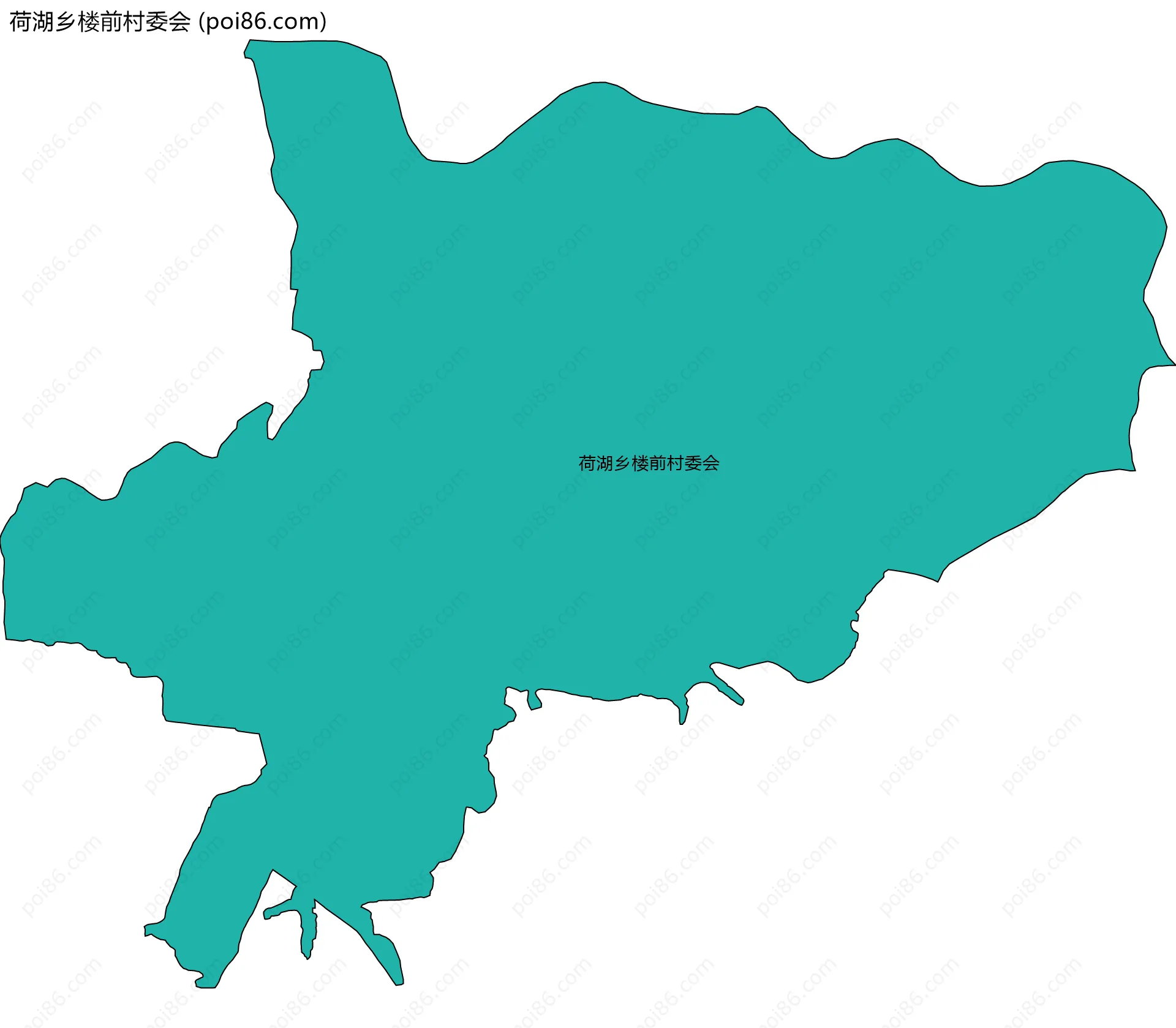 荷湖乡楼前村委会边界地图