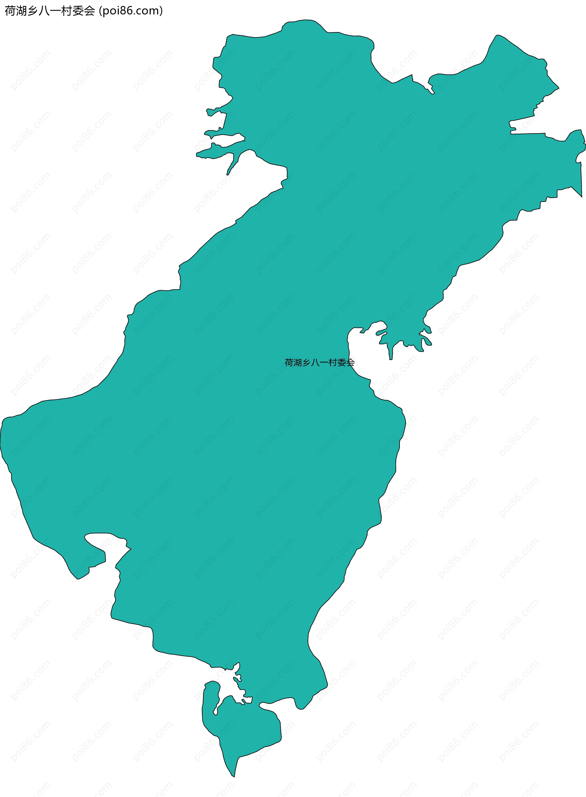 荷湖乡八一村委会边界地图