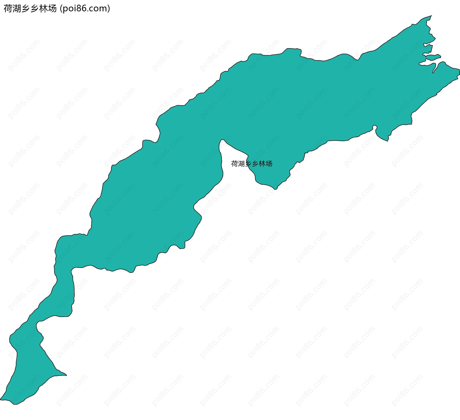 荷湖乡乡林场边界地图