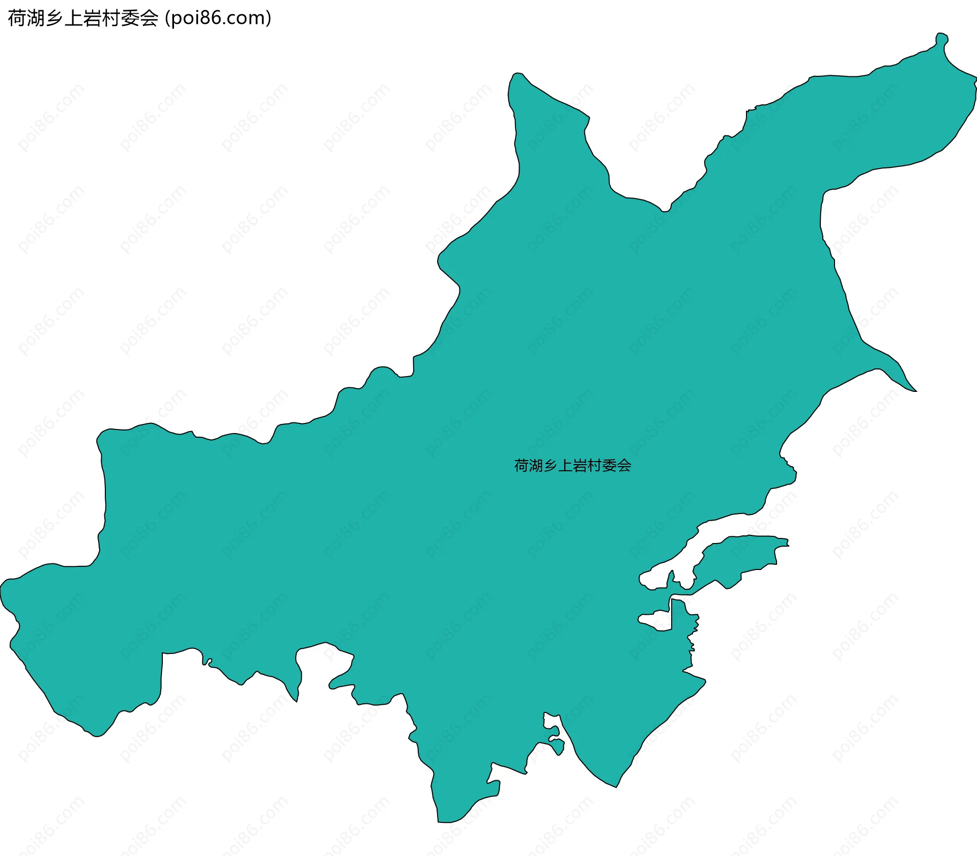 荷湖乡上岩村委会边界地图