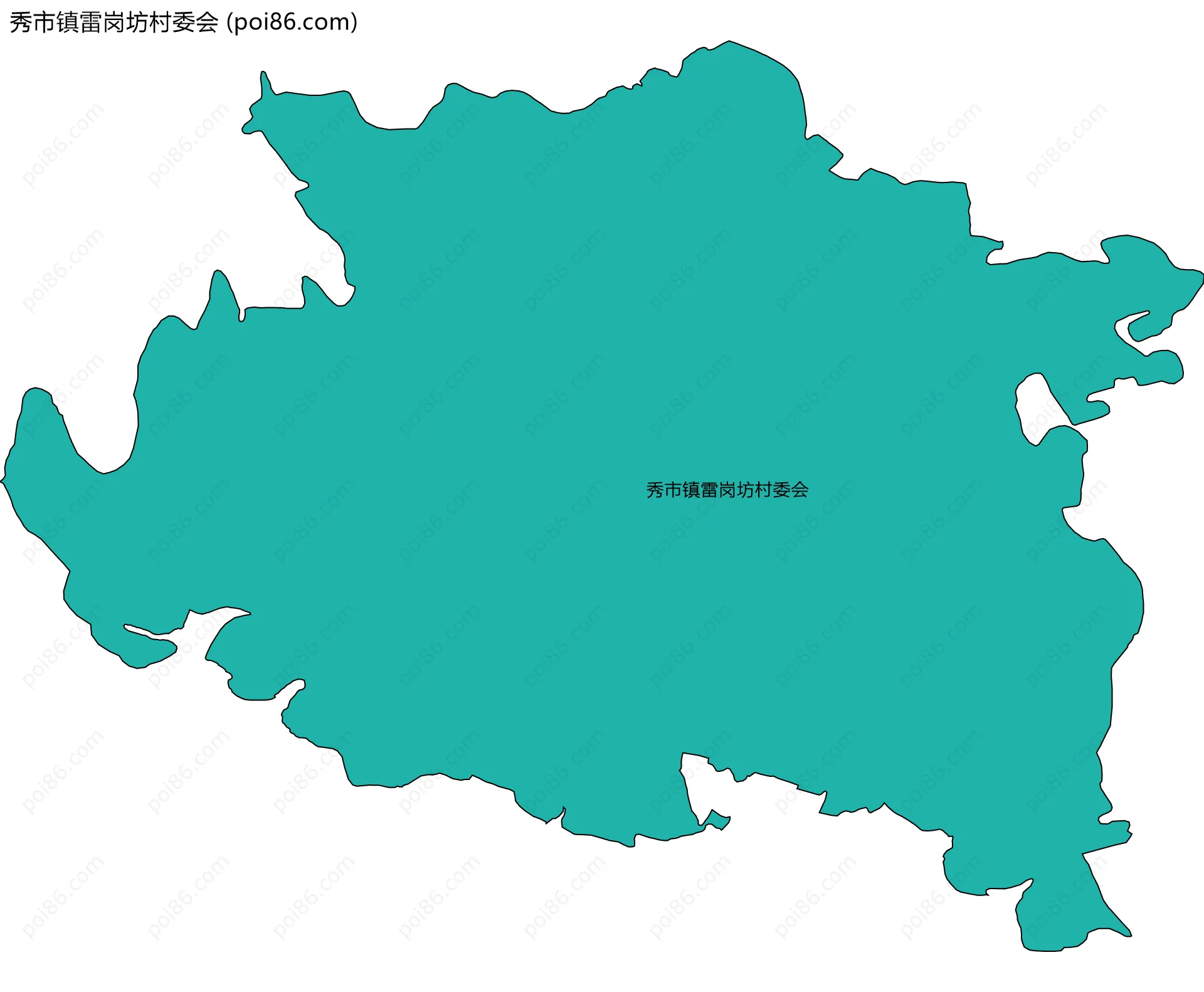 秀市镇雷岗坊村委会边界地图