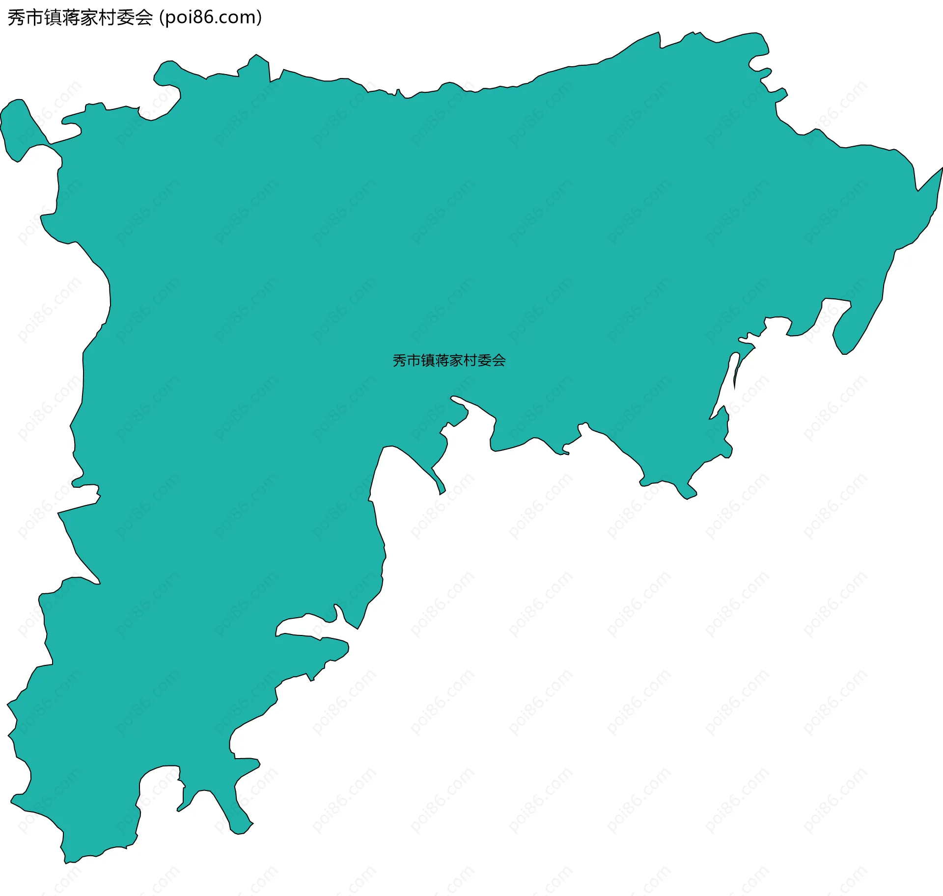 秀市镇蒋家村委会边界地图