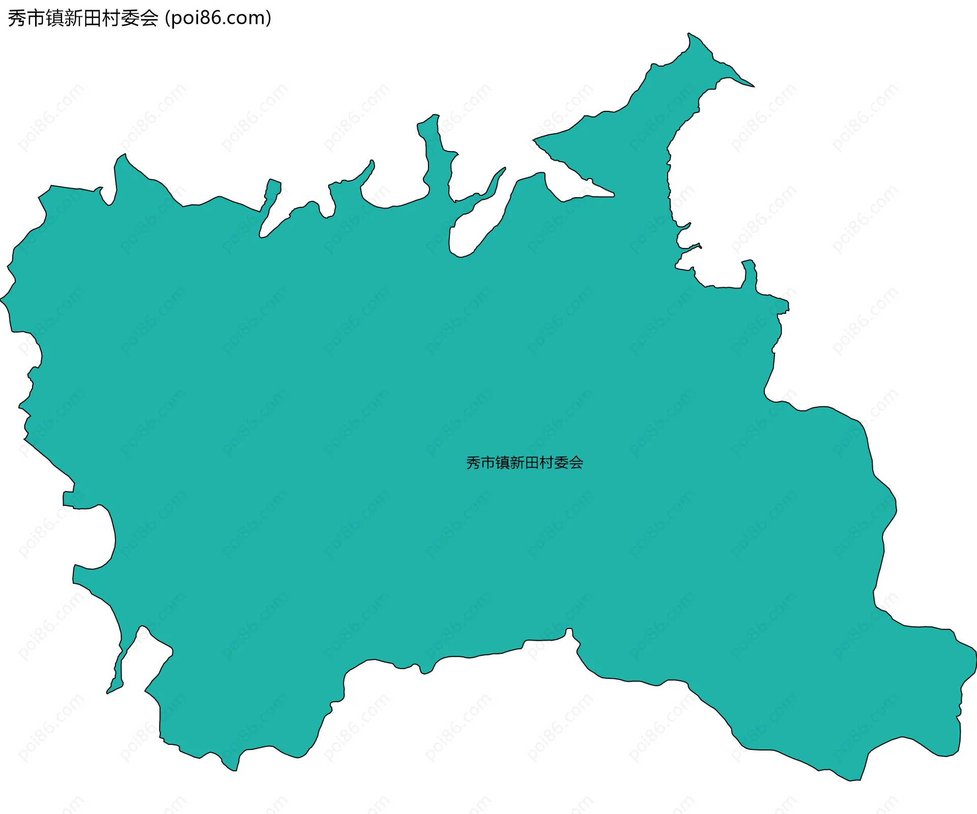 秀市镇新田村委会边界地图