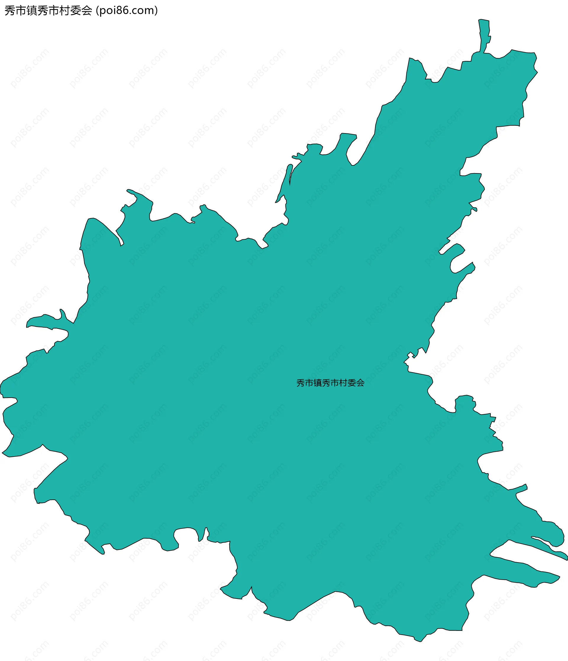 秀市镇秀市村委会边界地图