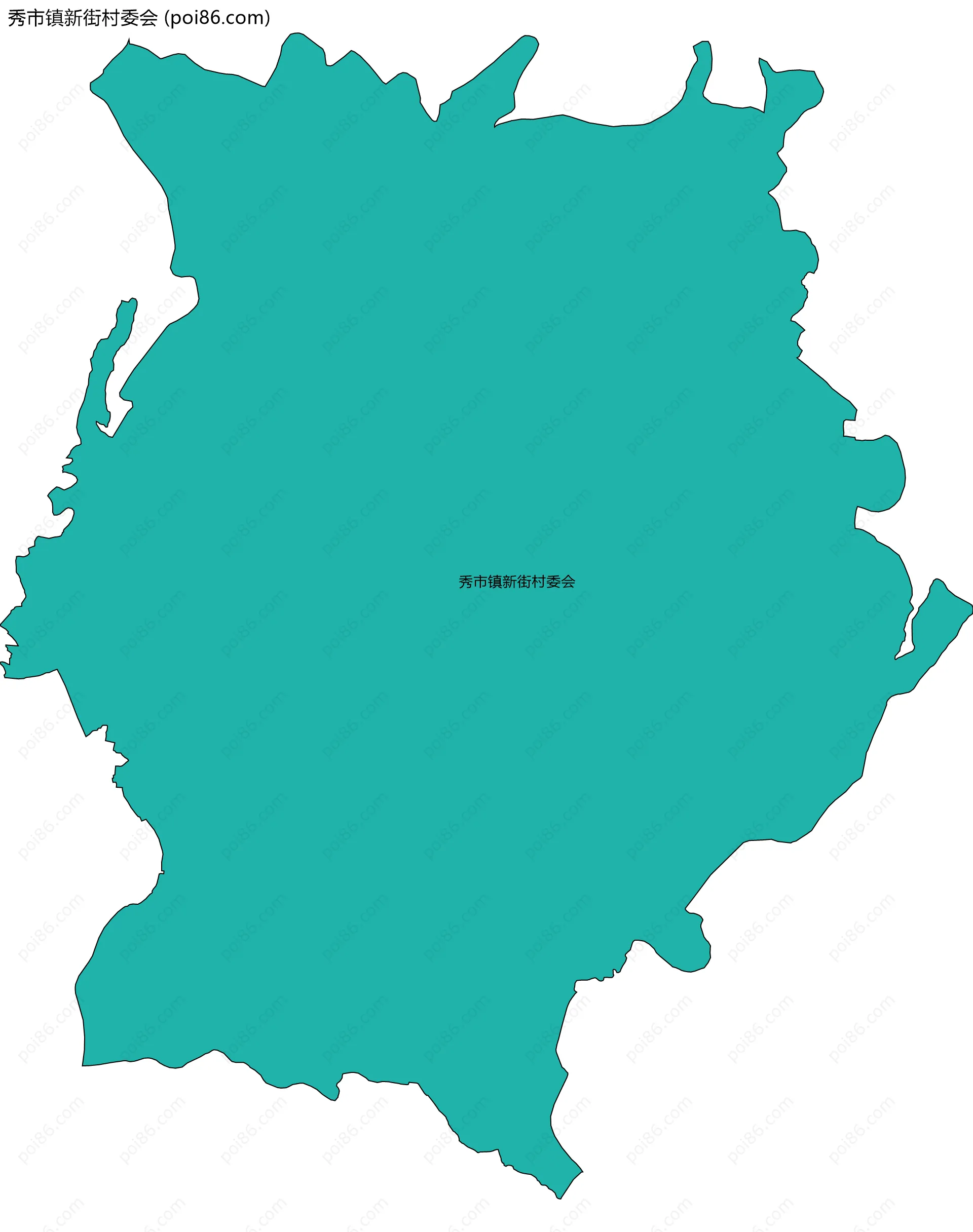 秀市镇新街村委会边界地图