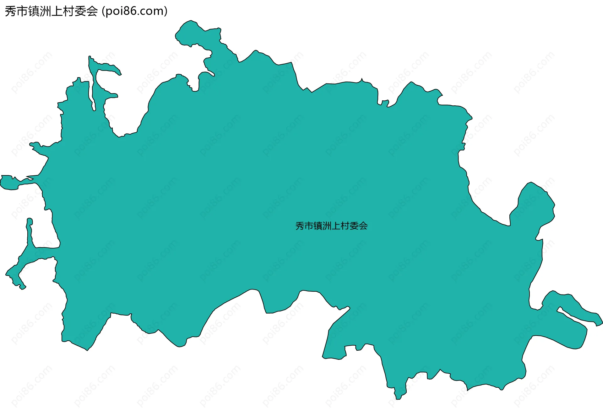 秀市镇洲上村委会边界地图