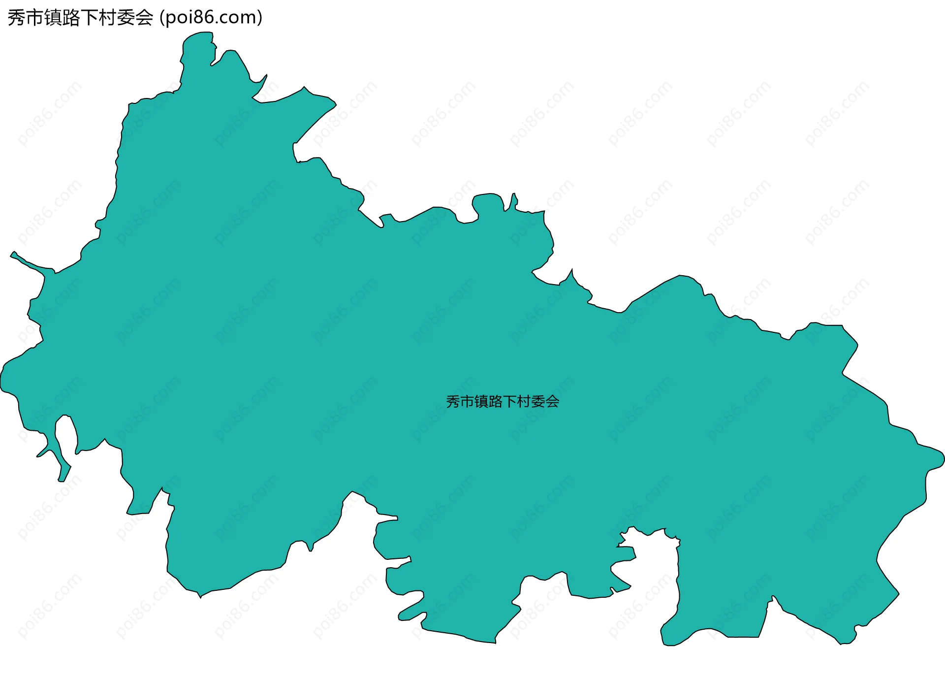 秀市镇路下村委会边界地图