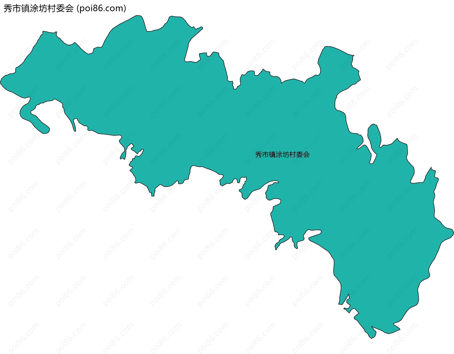 秀市镇涂坊村委会边界地图