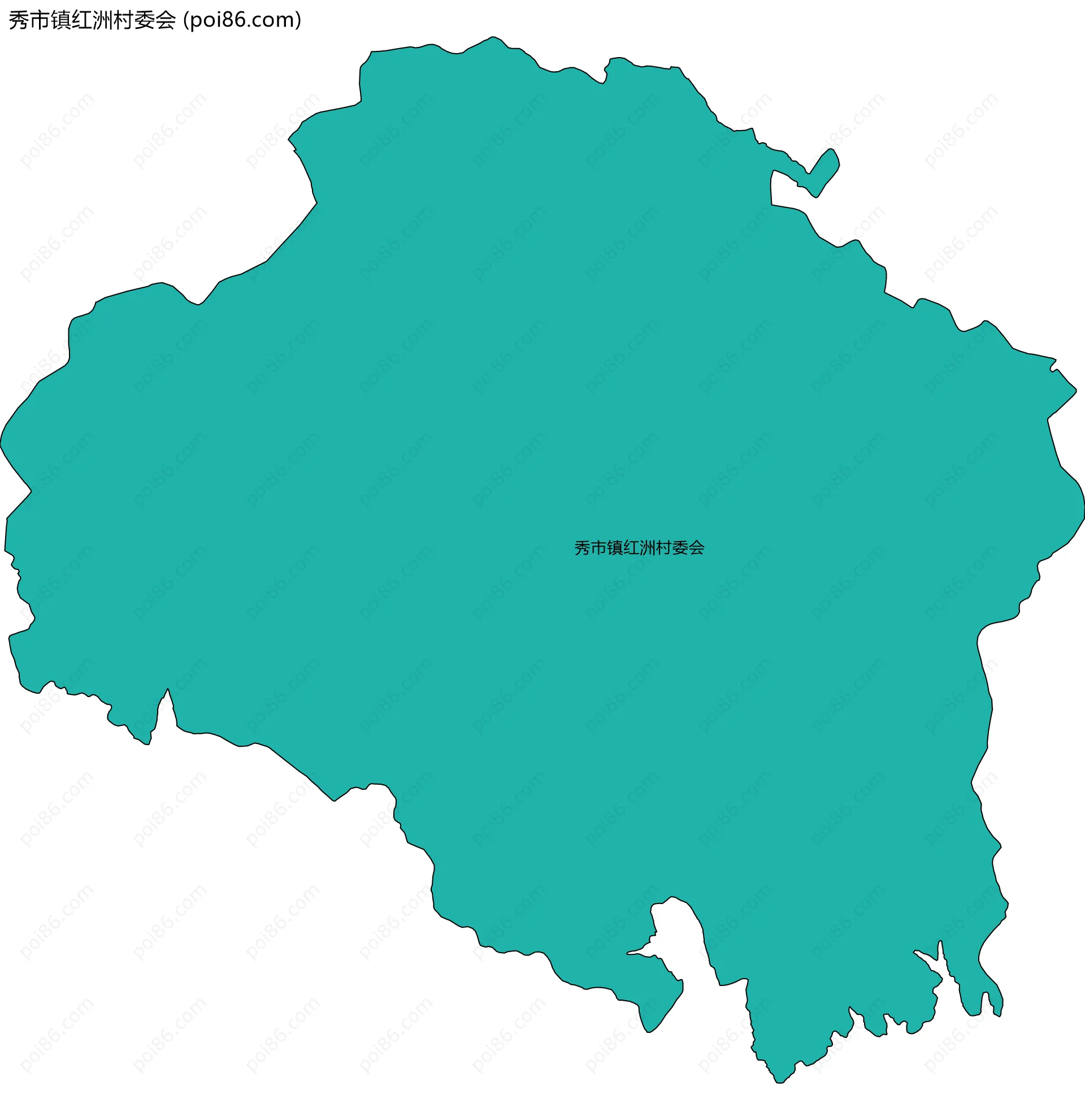 秀市镇红洲村委会边界地图