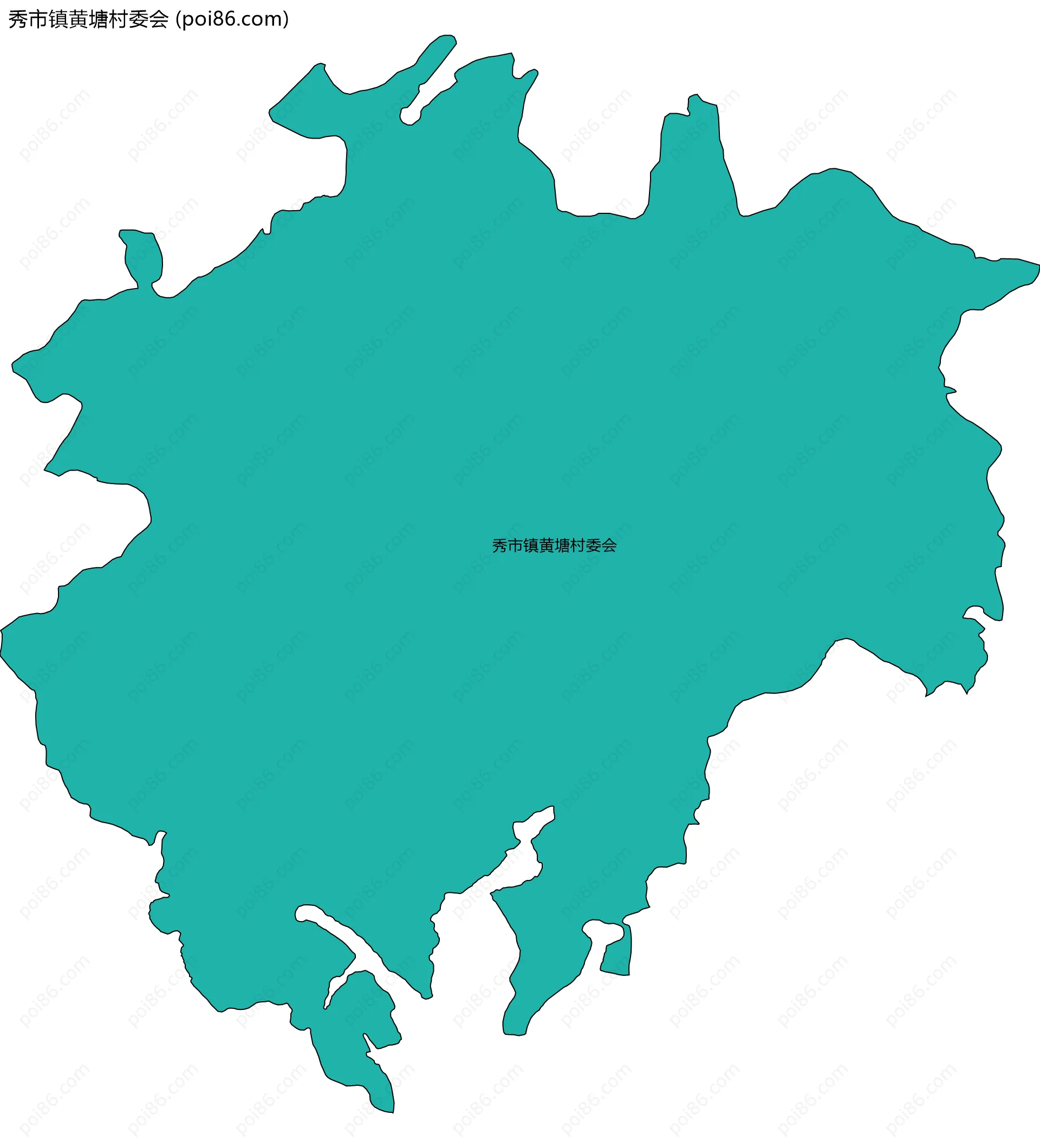 秀市镇黄塘村委会边界地图