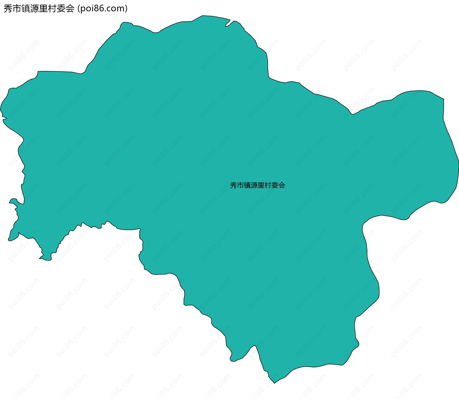 秀市镇源里村委会边界地图