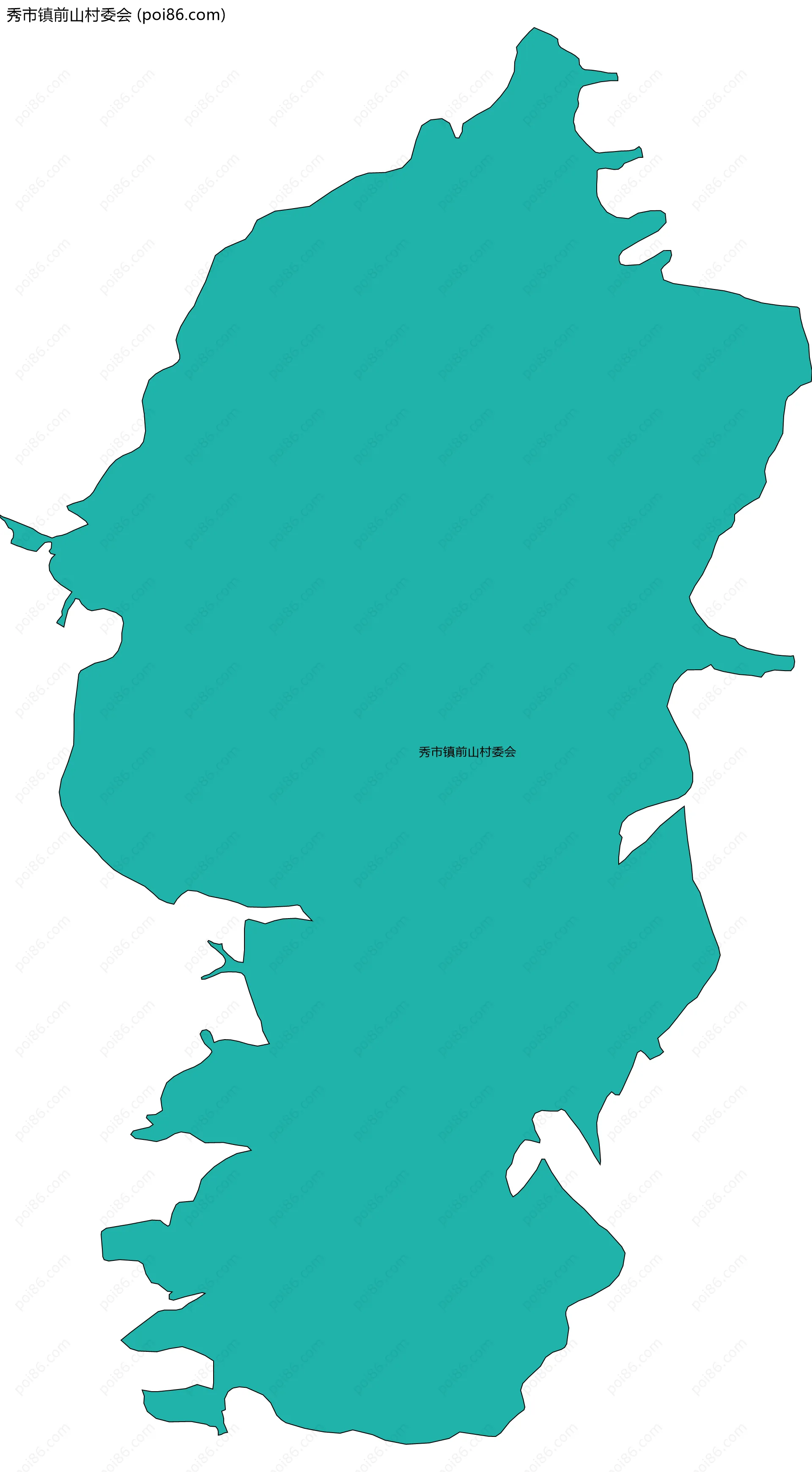 秀市镇前山村委会边界地图