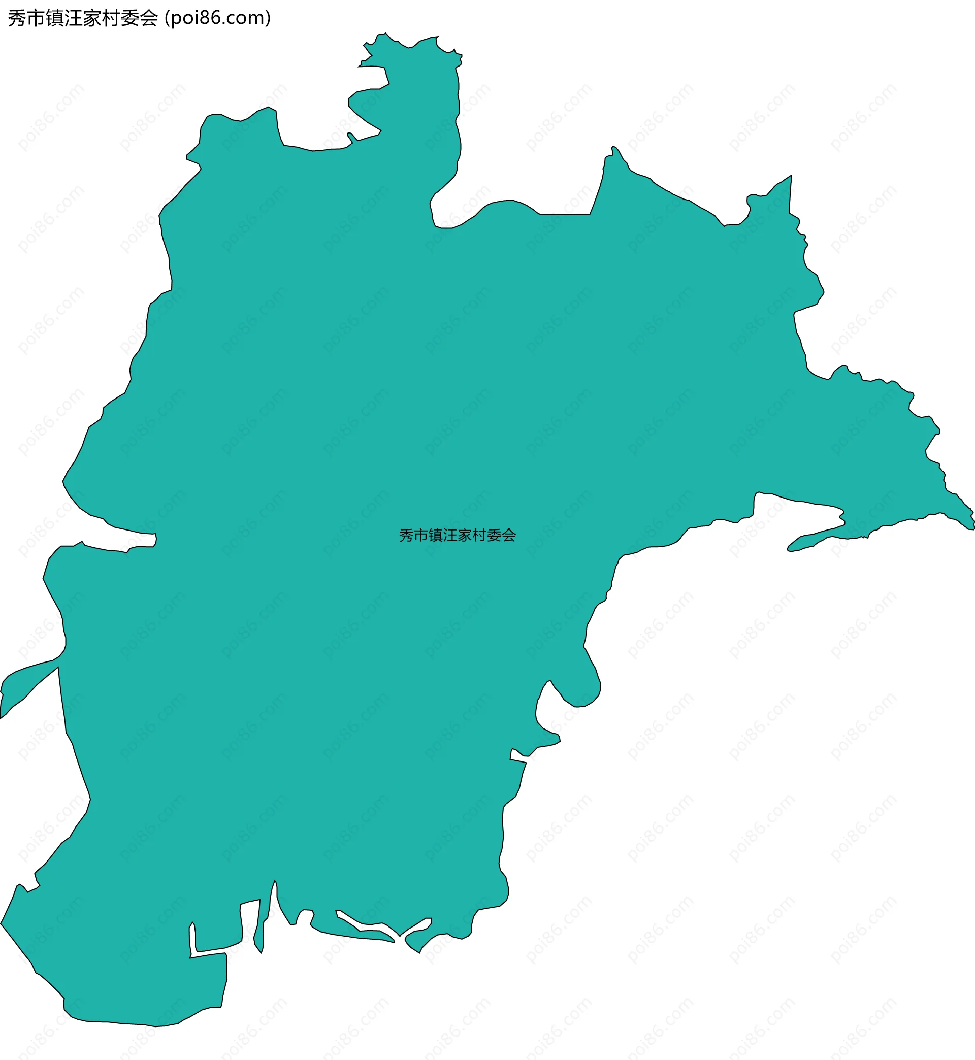 秀市镇汪家村委会边界地图