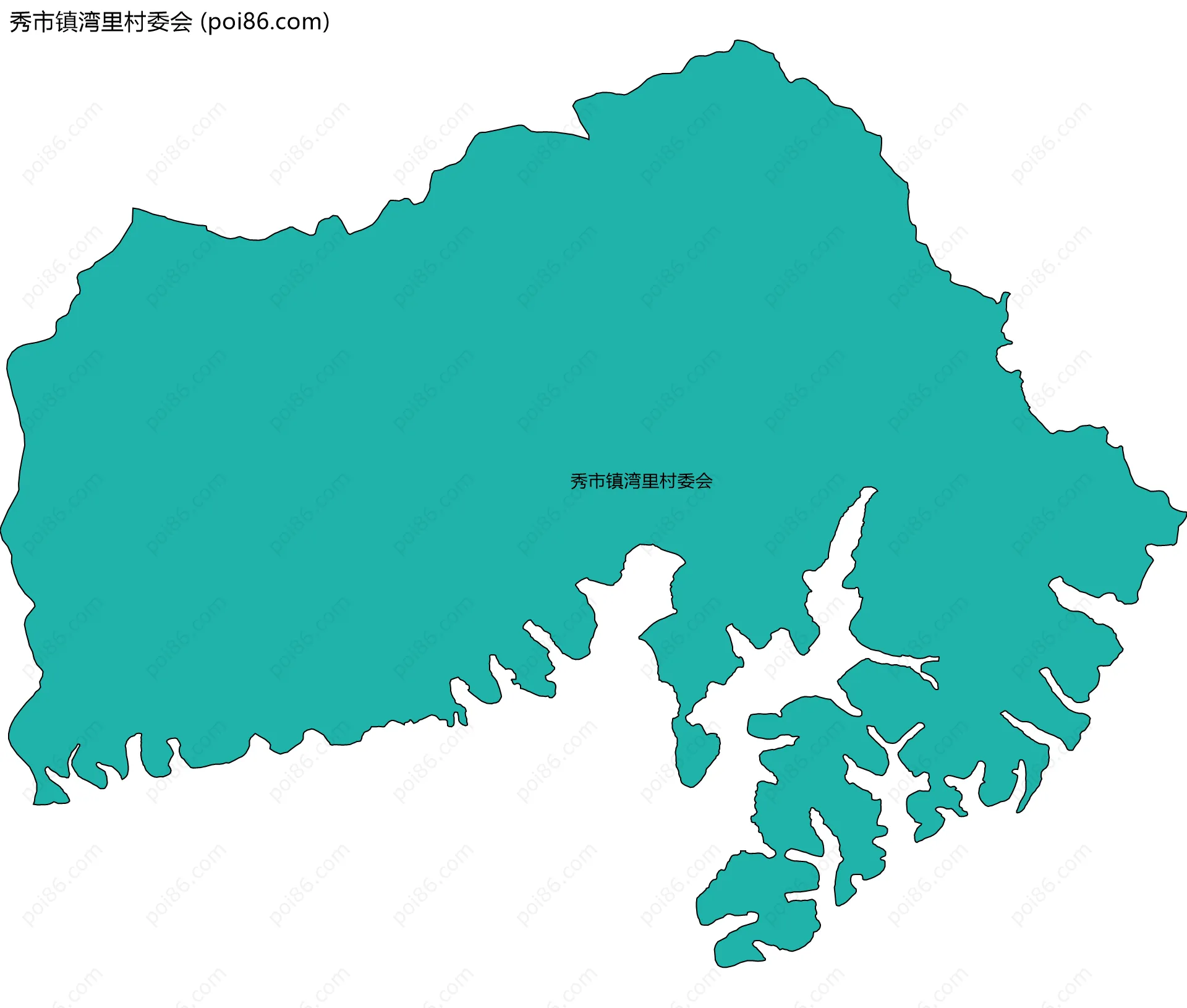 秀市镇湾里村委会边界地图