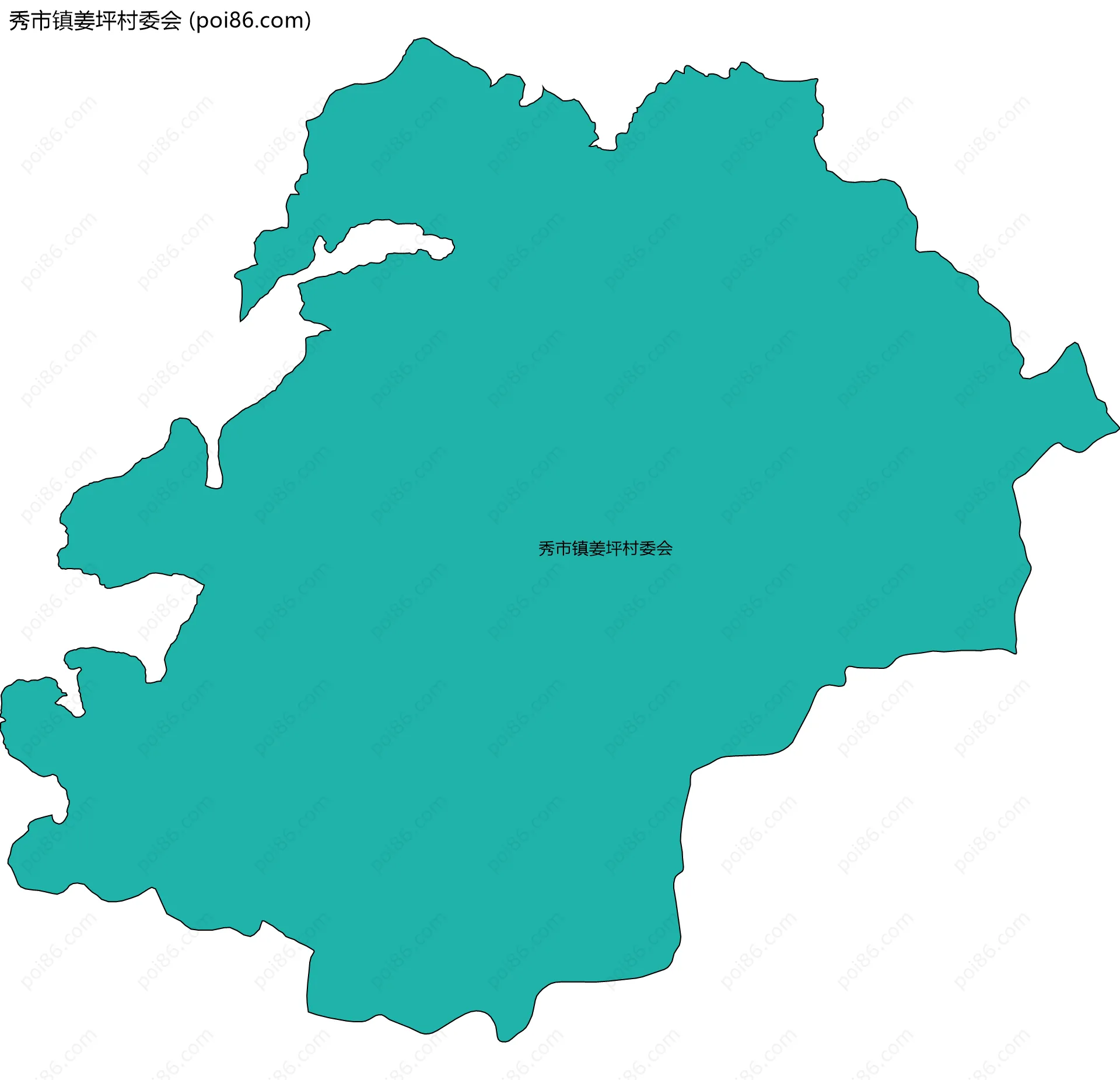 秀市镇姜坪村委会边界地图