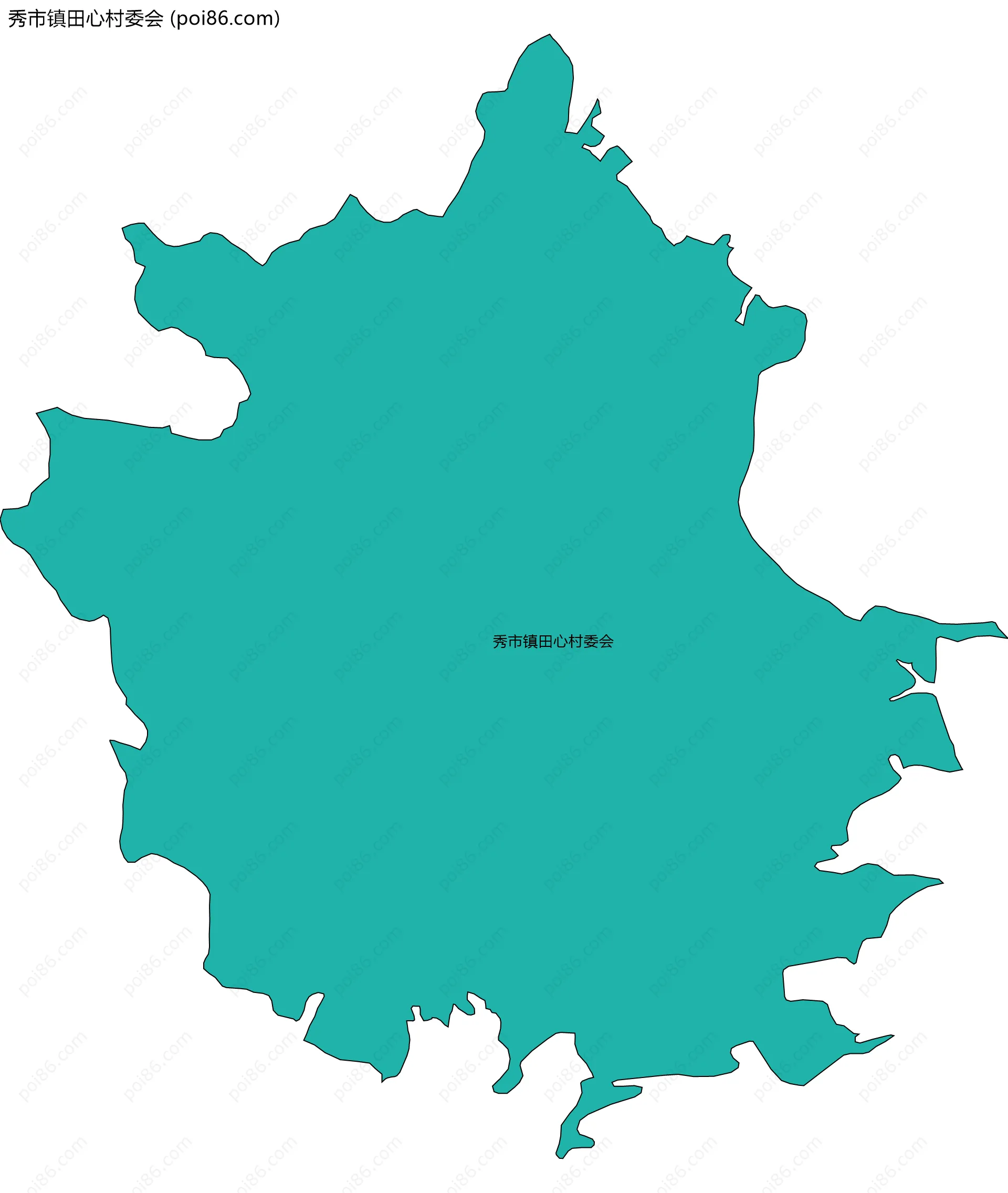 秀市镇田心村委会边界地图