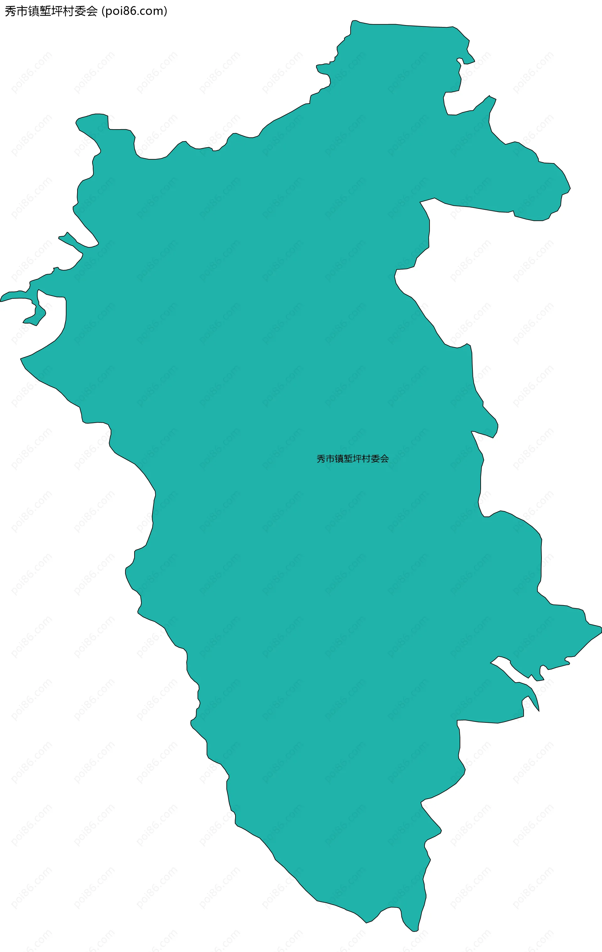 秀市镇堑坪村委会边界地图