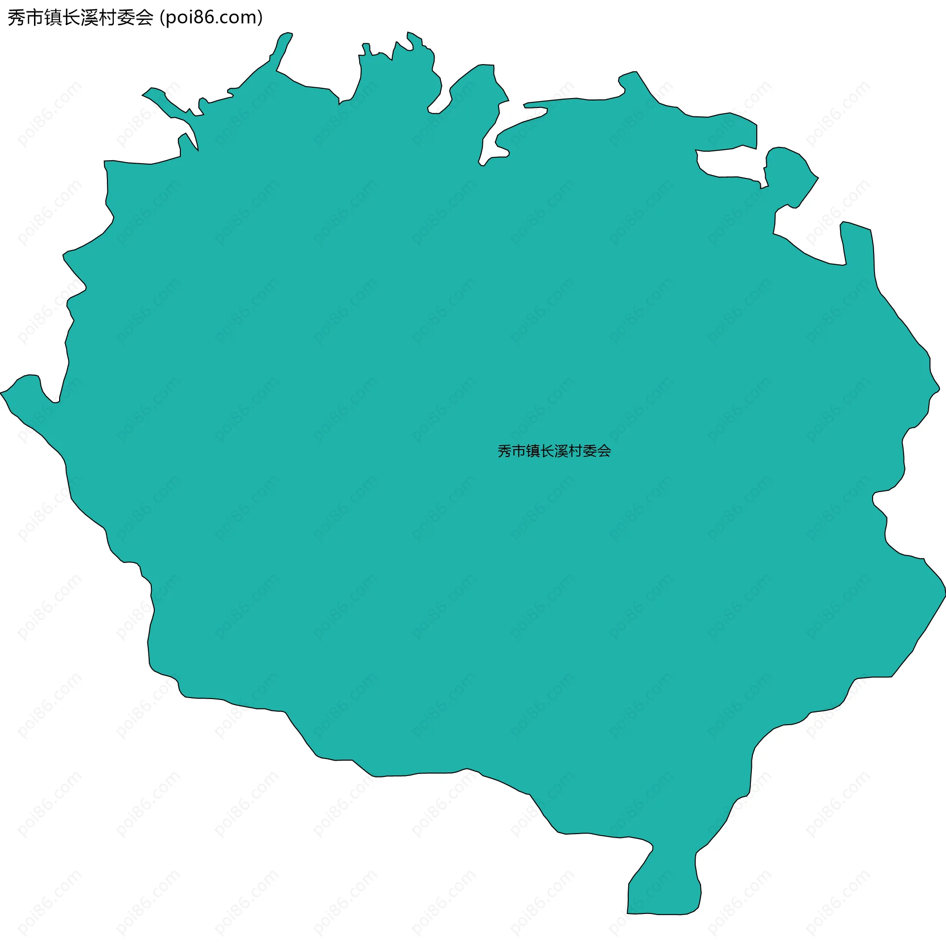 秀市镇长溪村委会边界地图