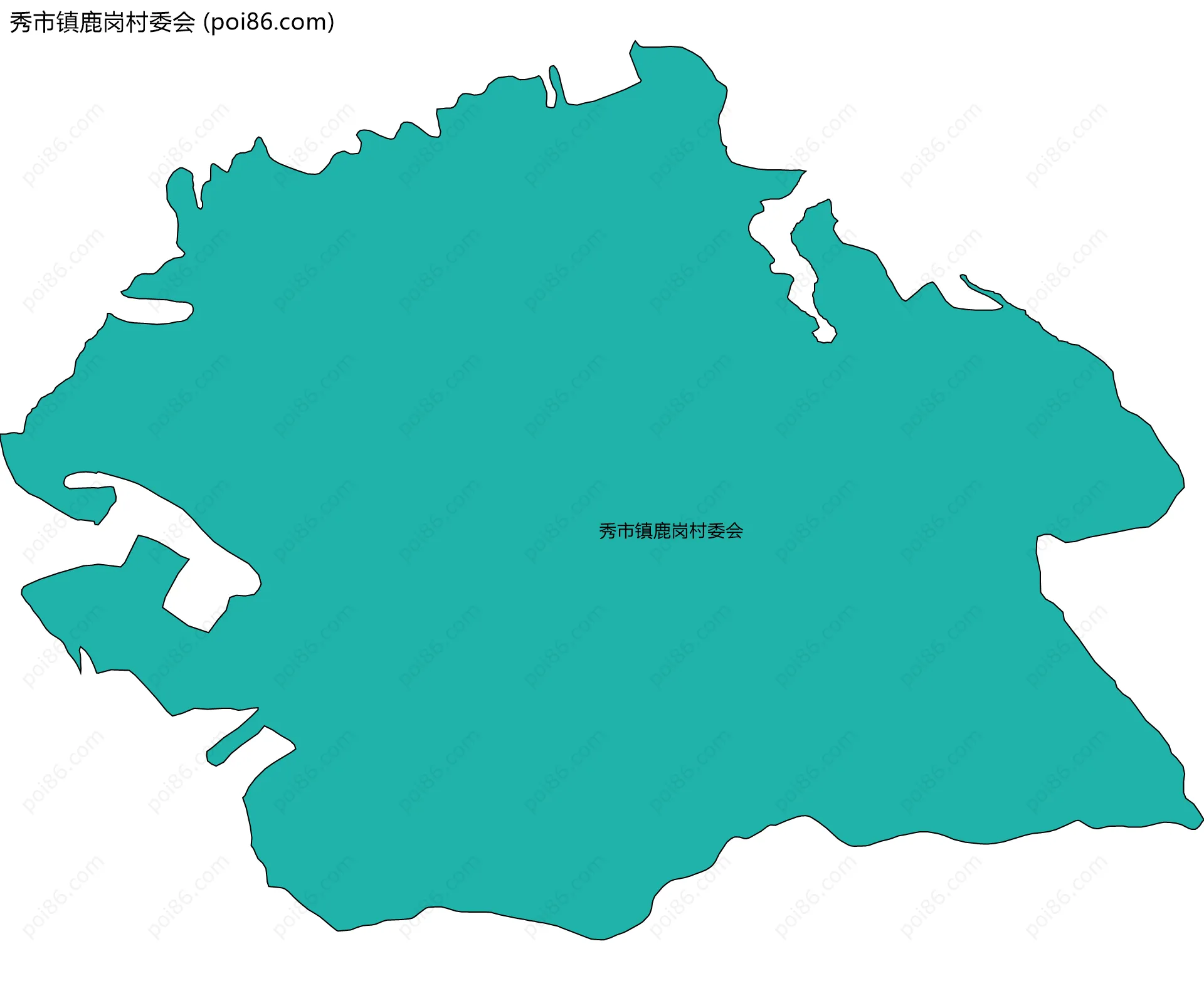 秀市镇鹿岗村委会边界地图