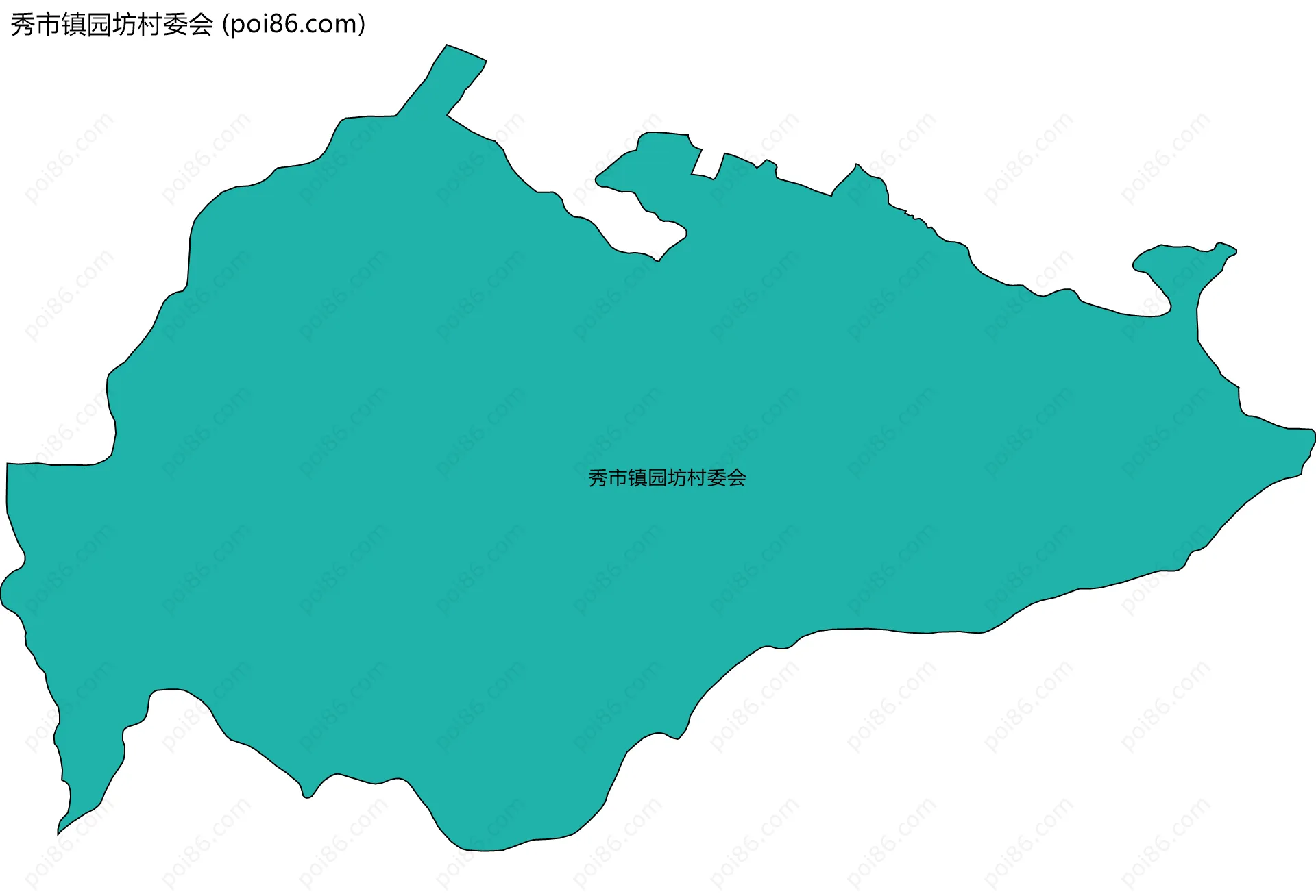 秀市镇园坊村委会边界地图