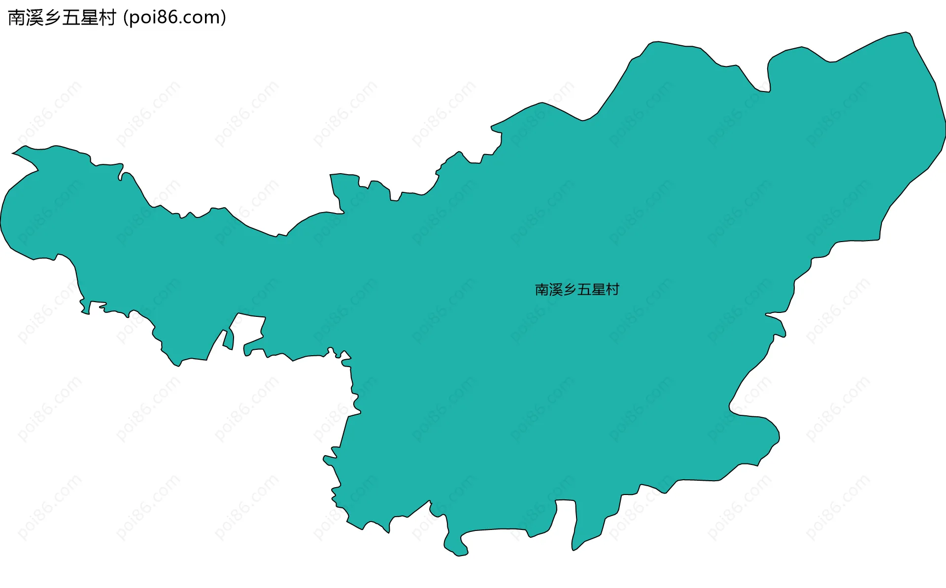 南溪乡五星村边界地图