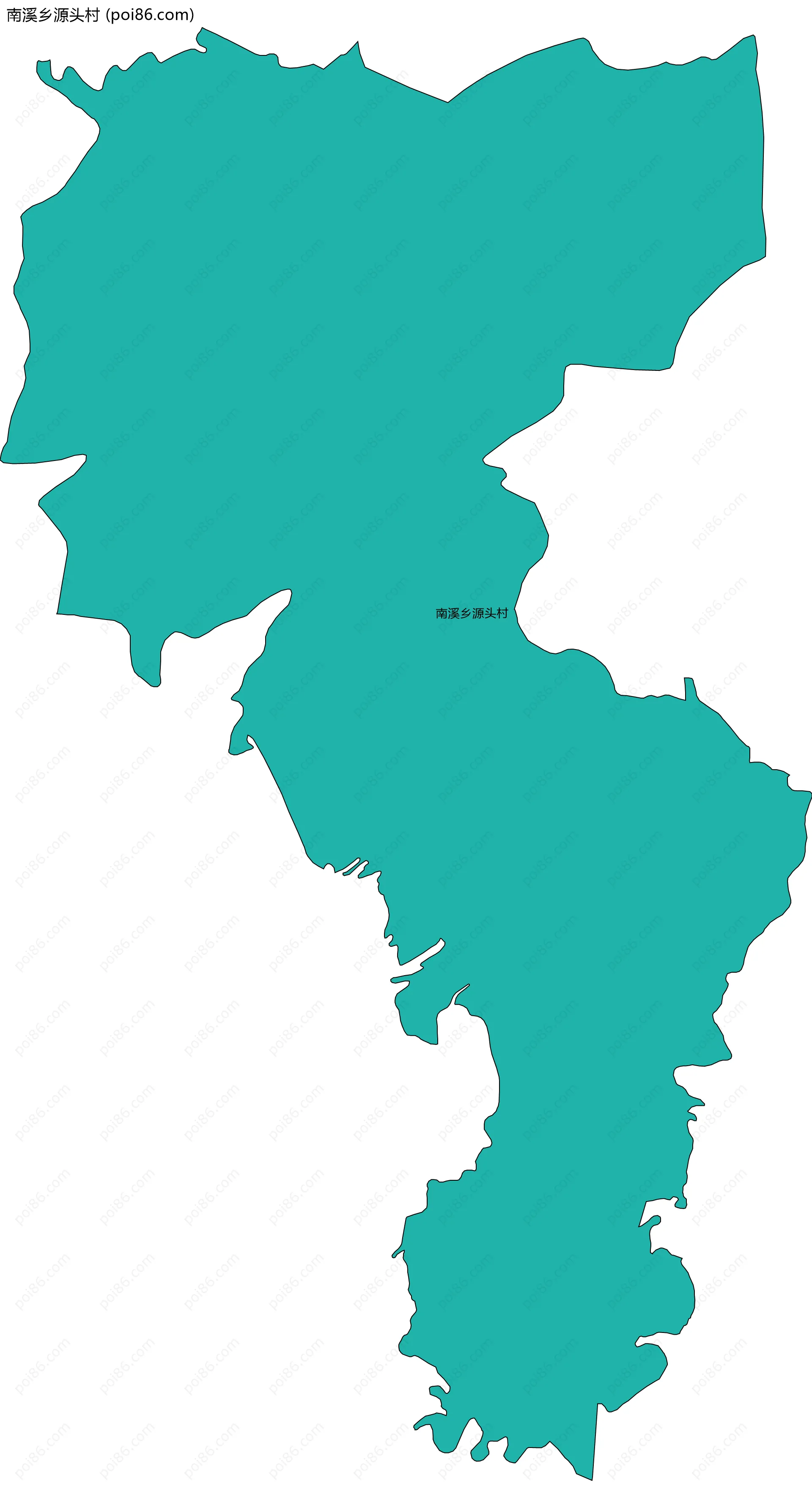 南溪乡源头村边界地图