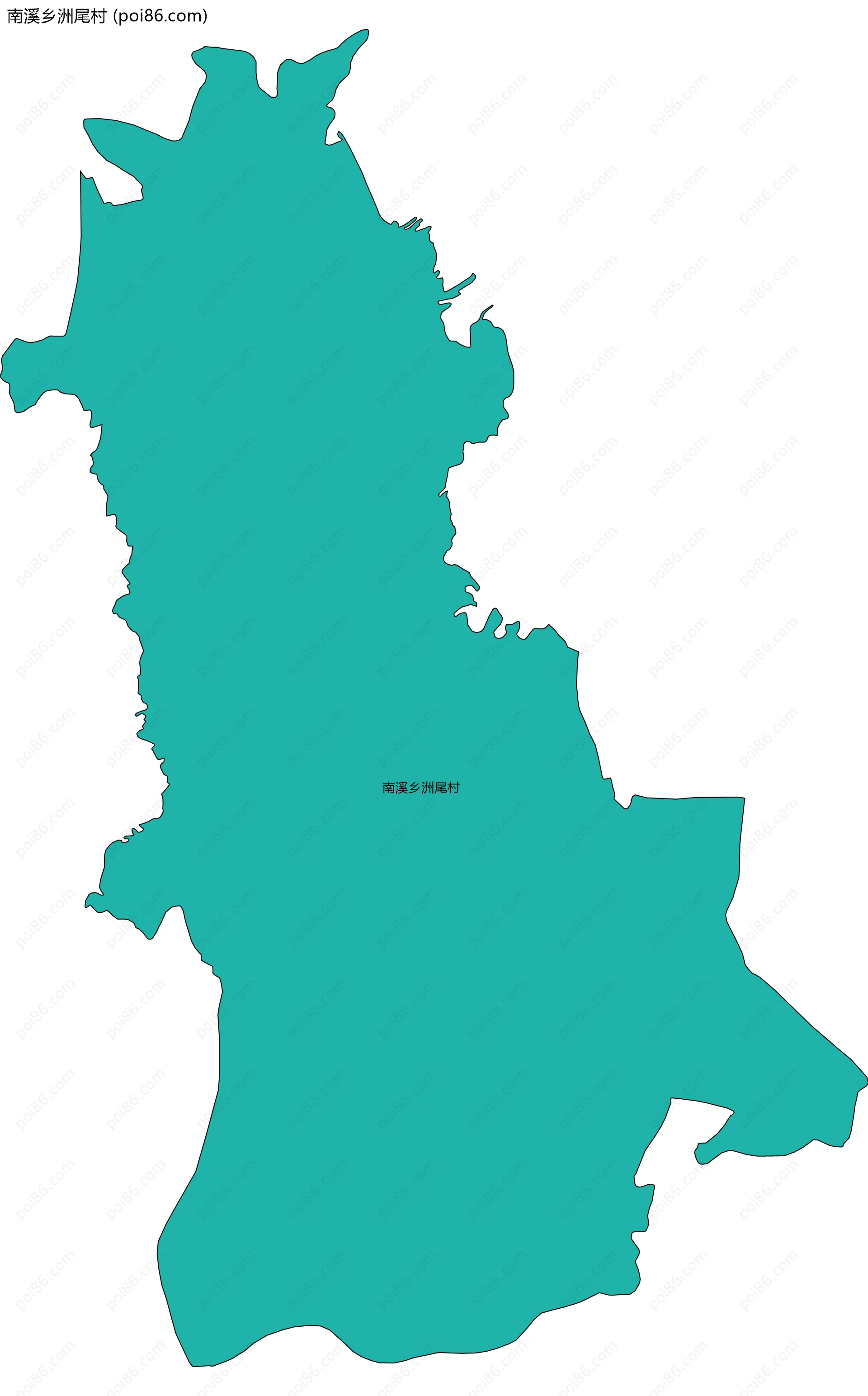 南溪乡洲尾村边界地图