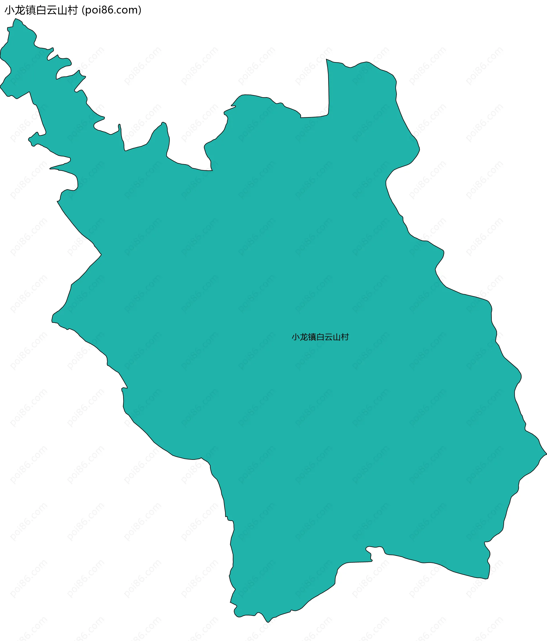 小龙镇白云山村边界地图