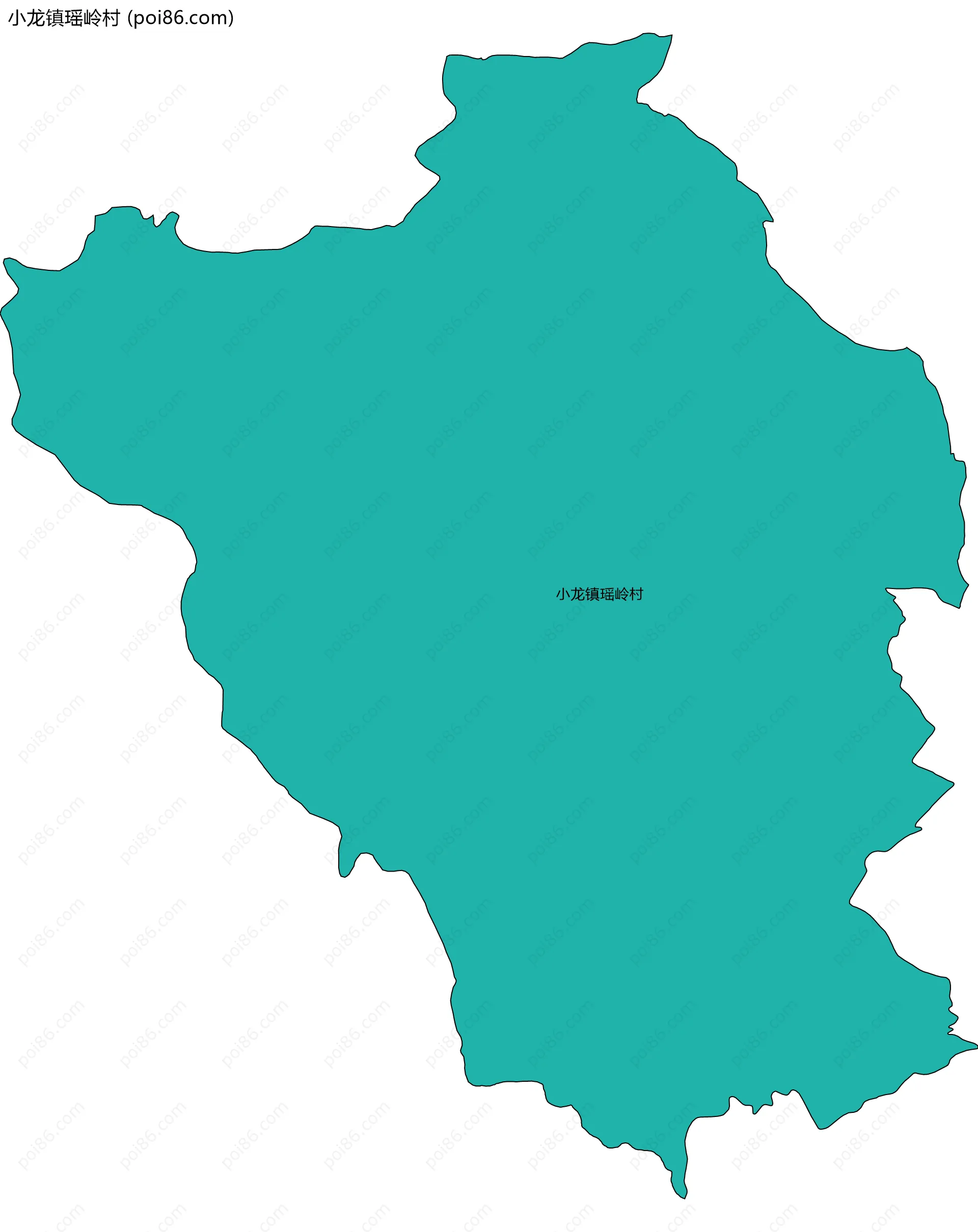 小龙镇瑶岭村边界地图