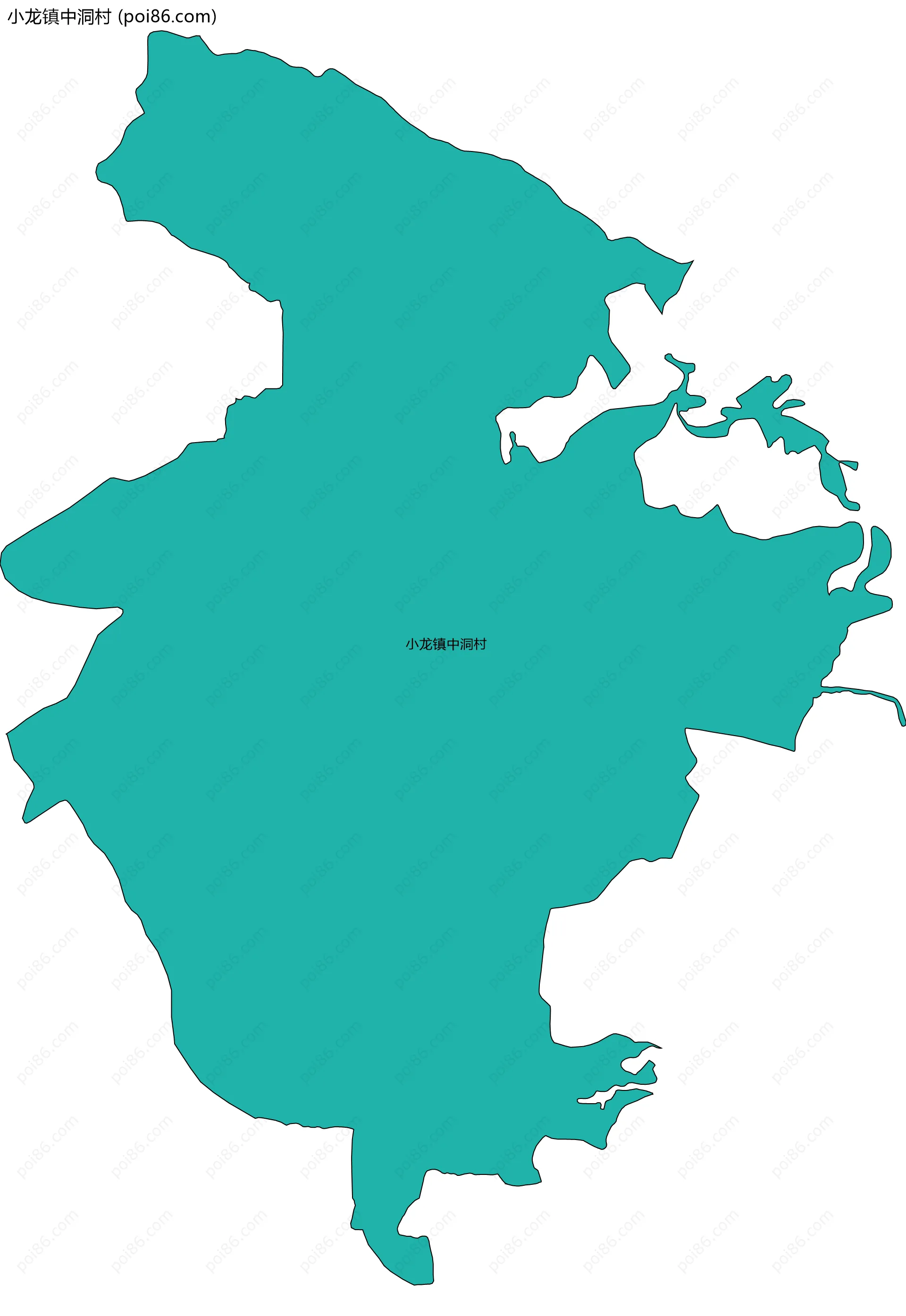 小龙镇中洞村边界地图