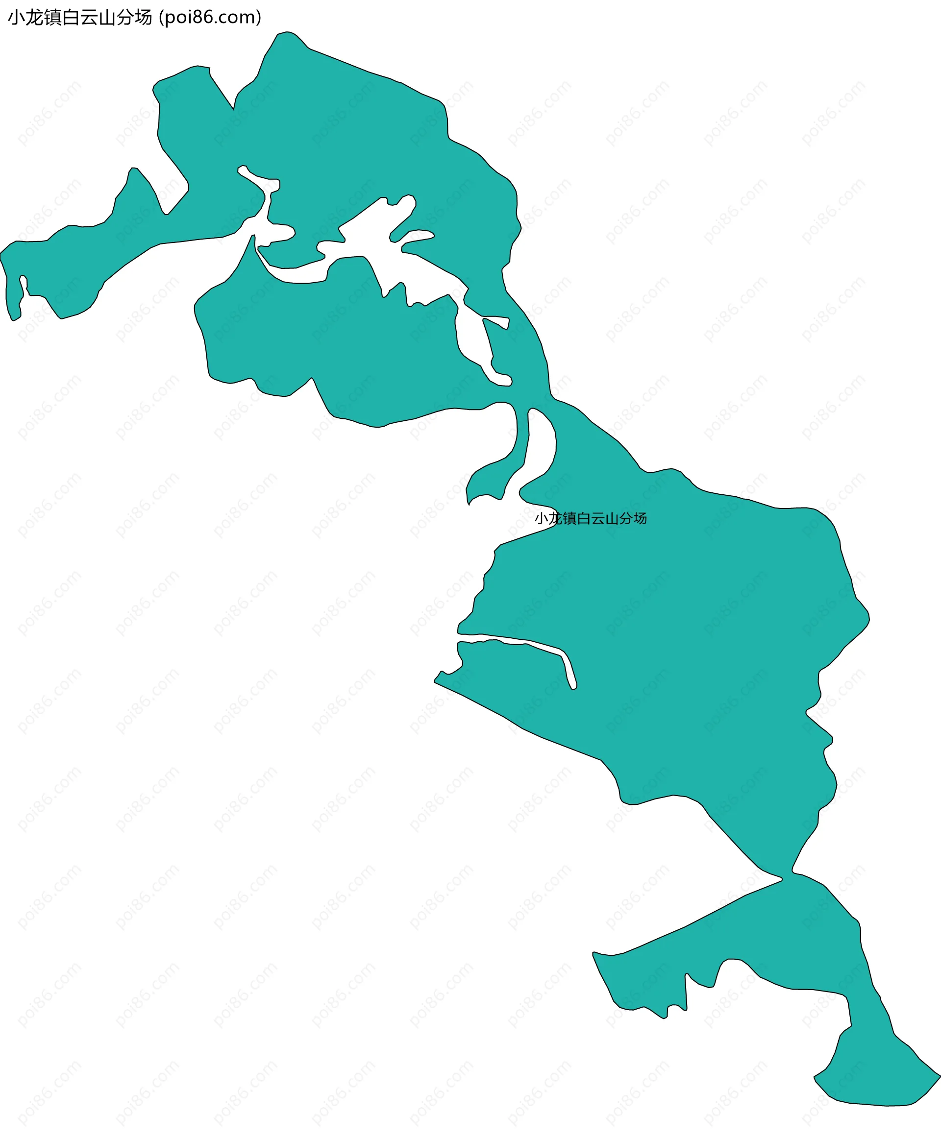小龙镇白云山分场边界地图