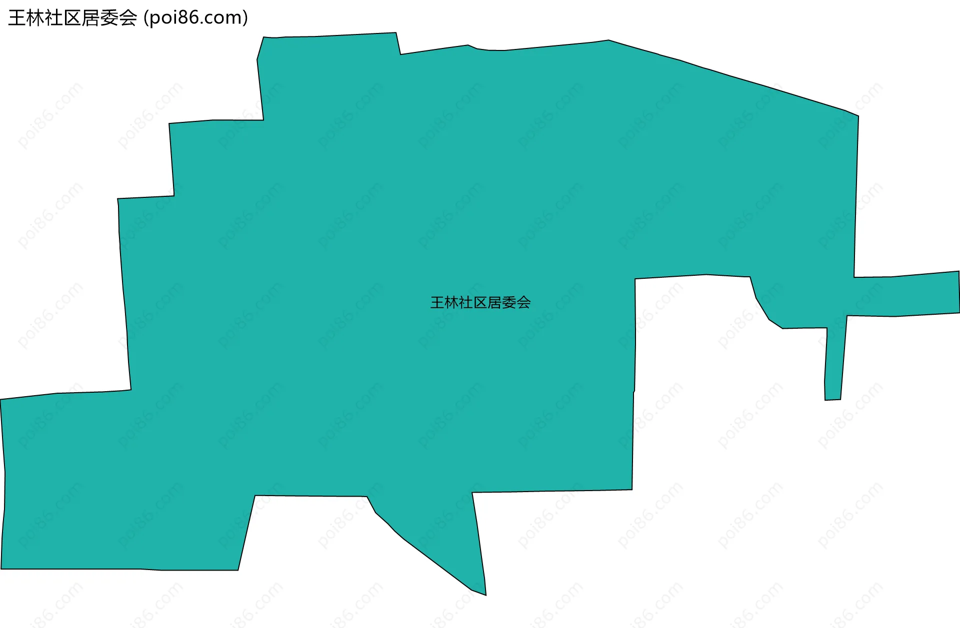 王林社区居委会边界地图