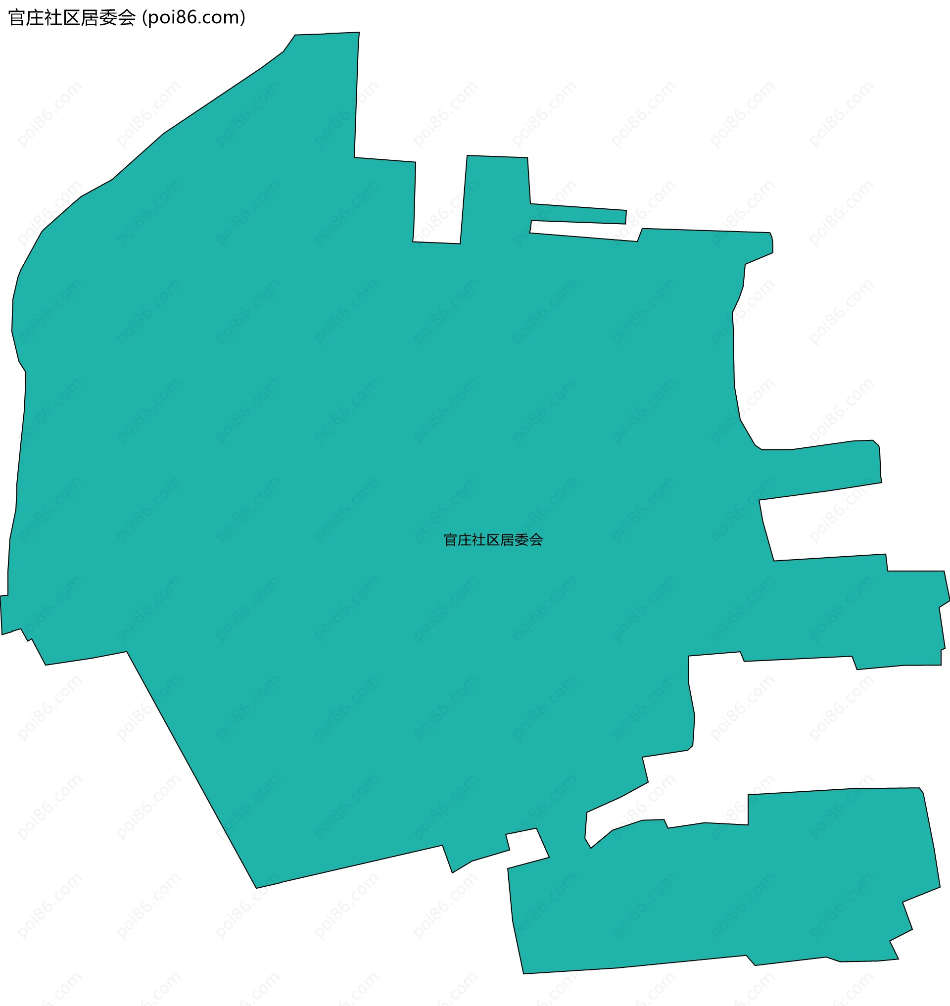 官庄社区居委会边界地图