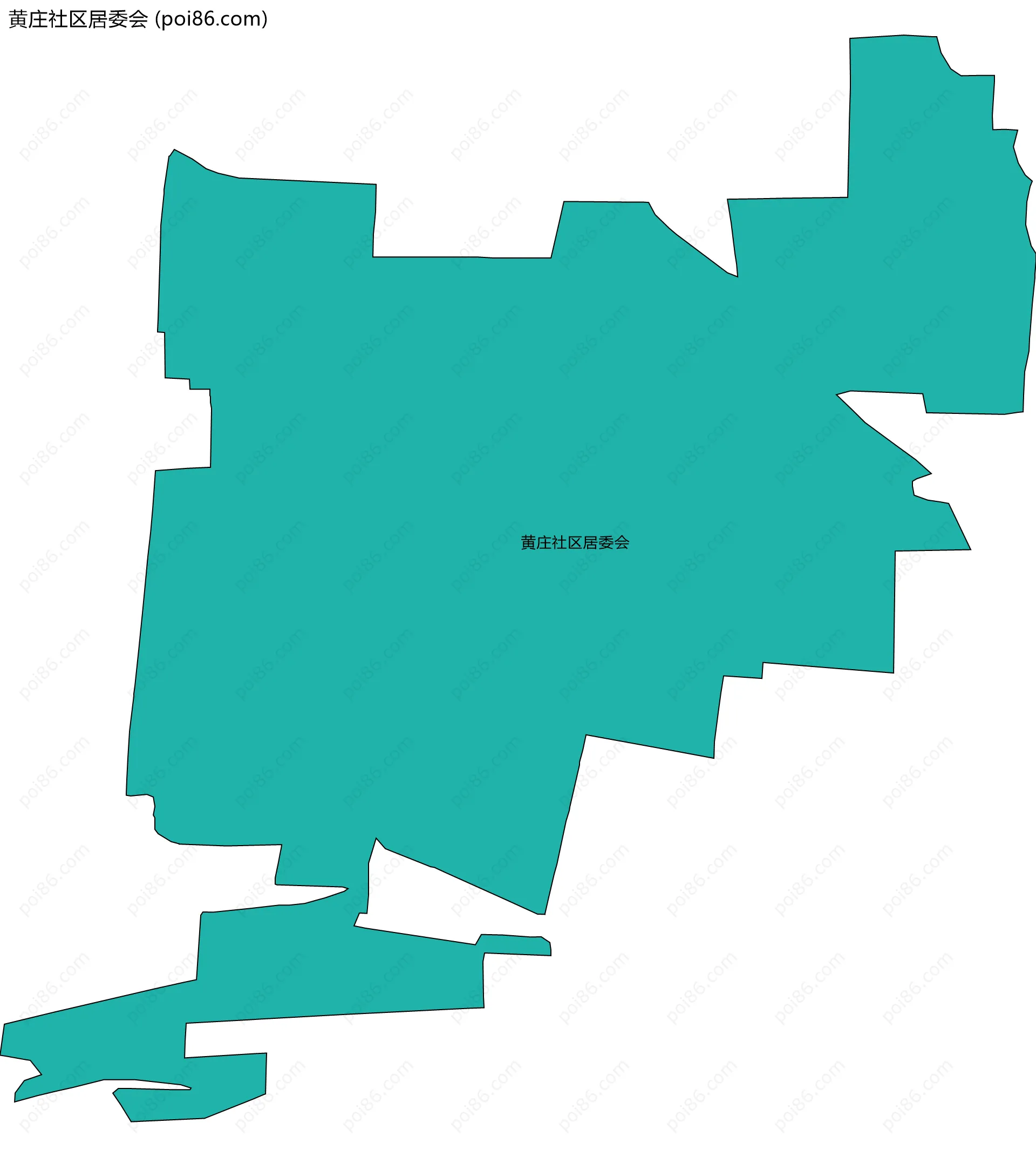 黄庄社区居委会边界地图
